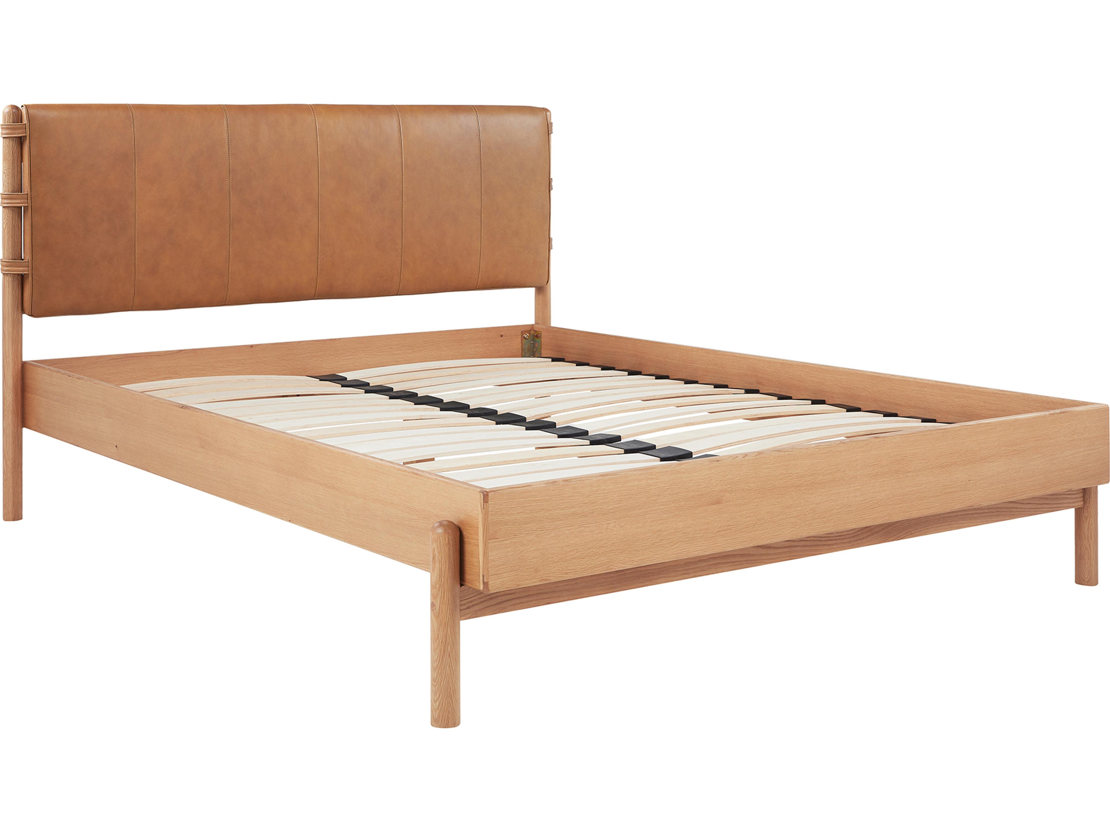 Moe's Home Colby Camel Brown Oak Queen Platform Bed