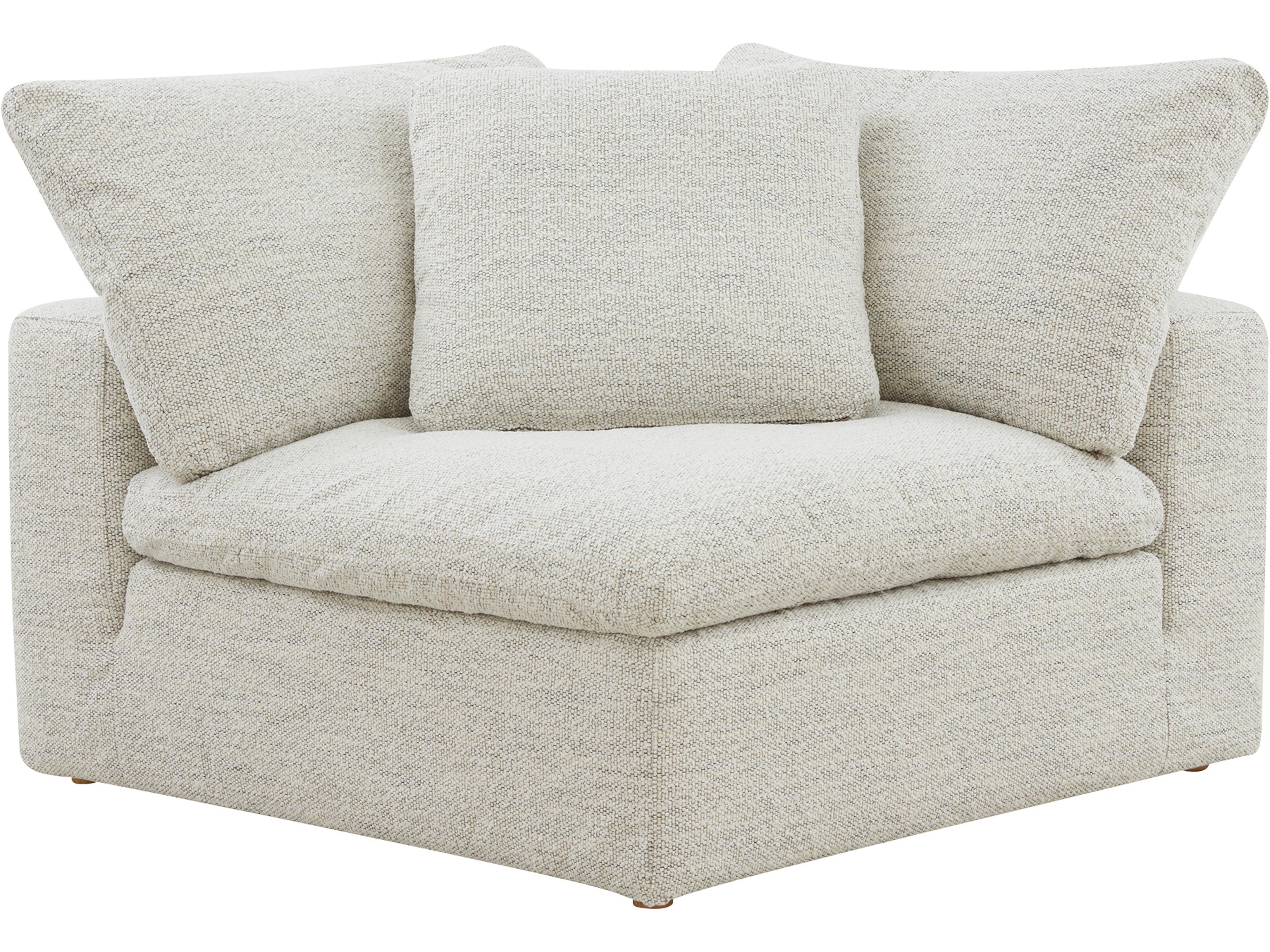 Clay Corner Chair in Coastside Sand Performance Fabric