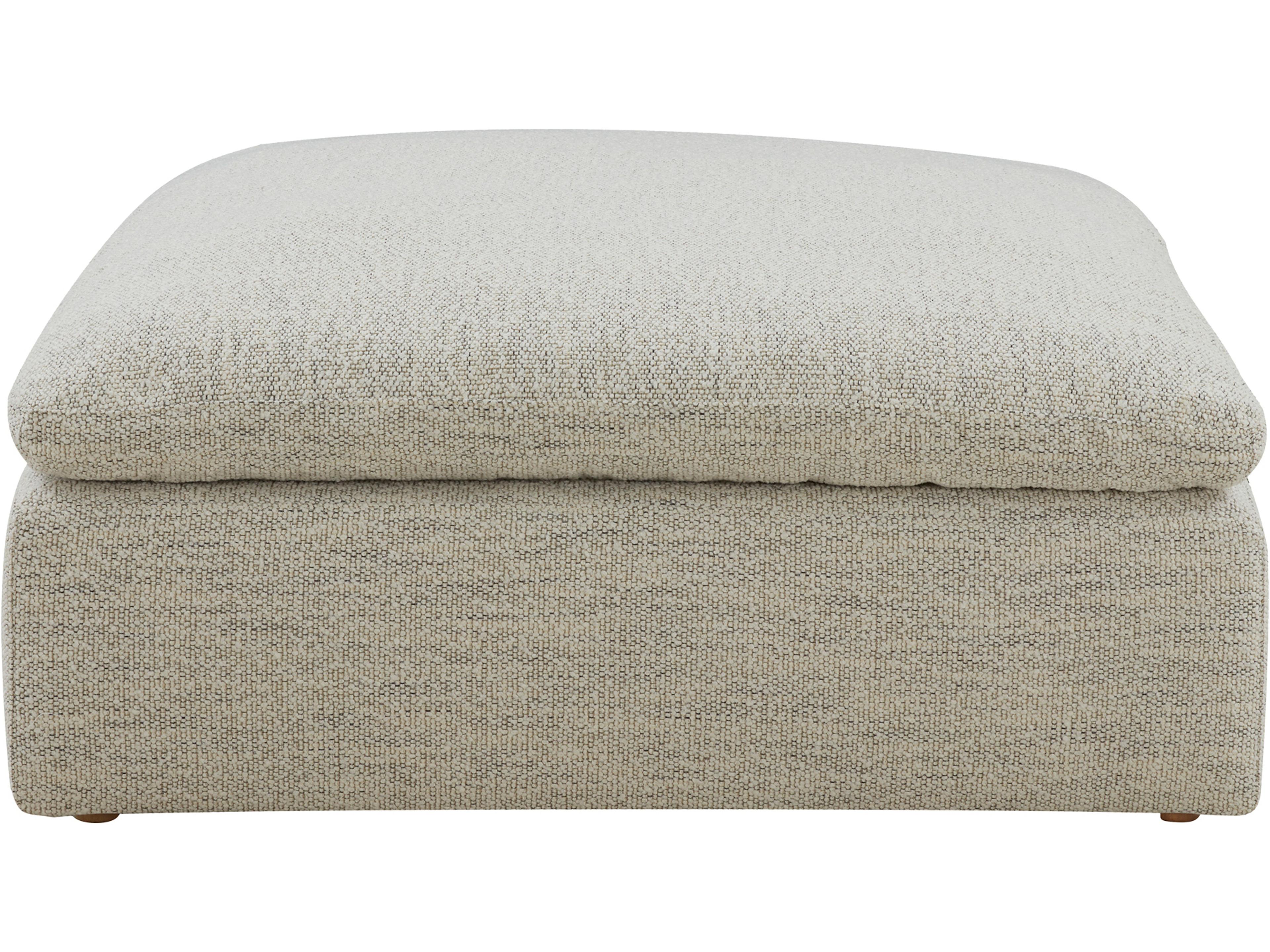 Clay Coastside Sand Beige Upholstered Ottoman