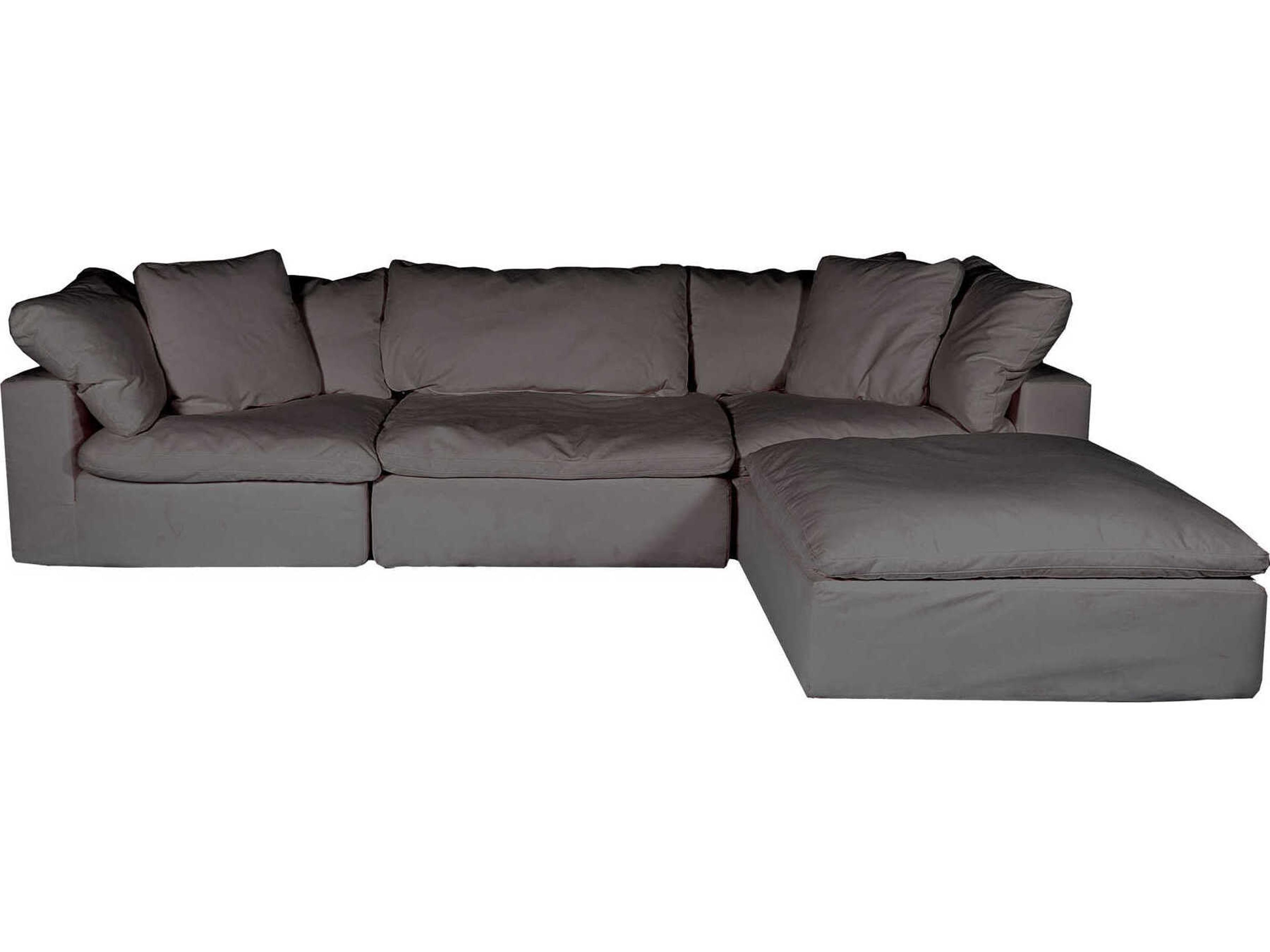 Moe's Home Clay Gray Upholstered Sectional Sofa