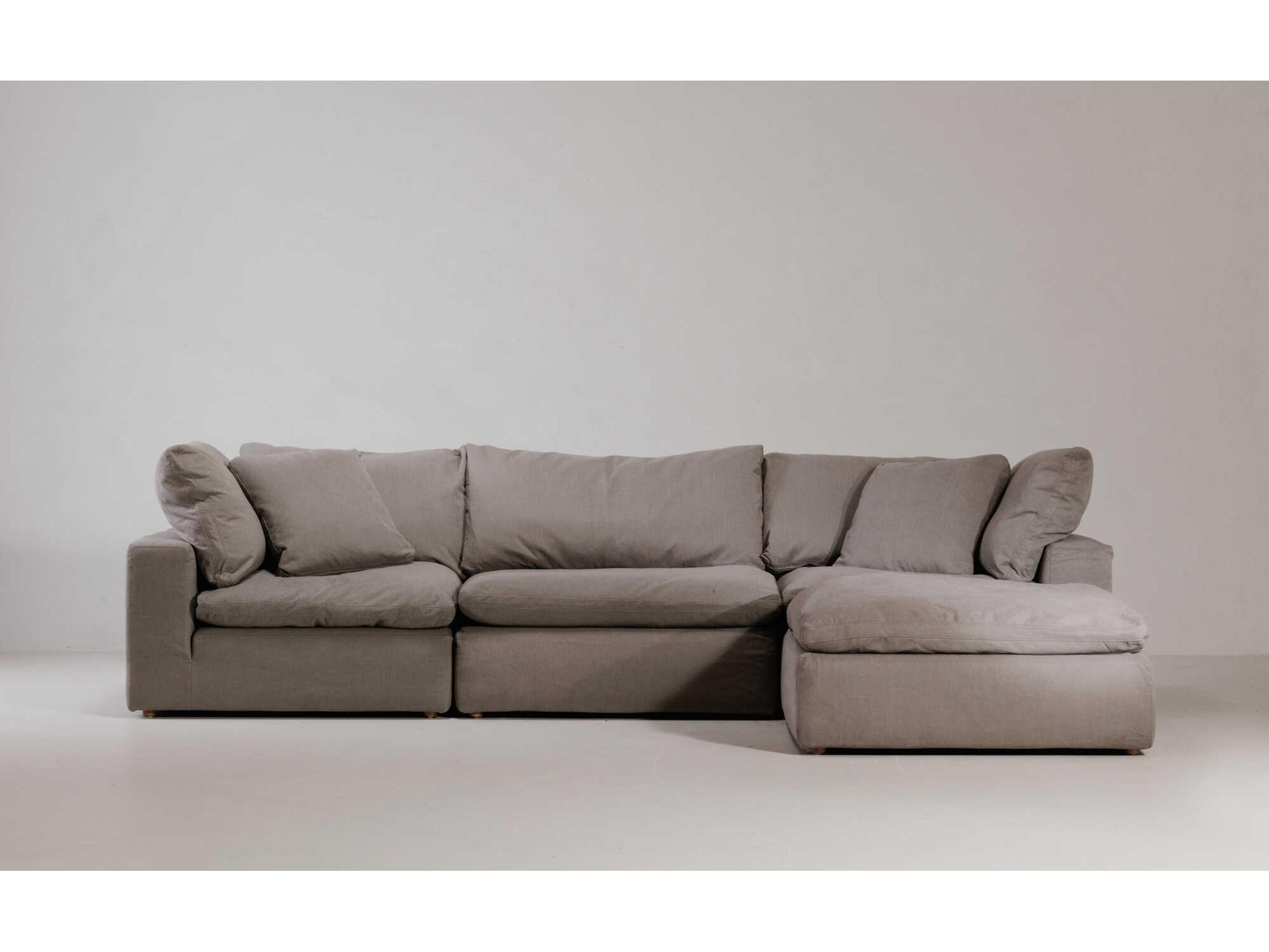 Moe's Home Clay Gray Upholstered Sectional Sofa