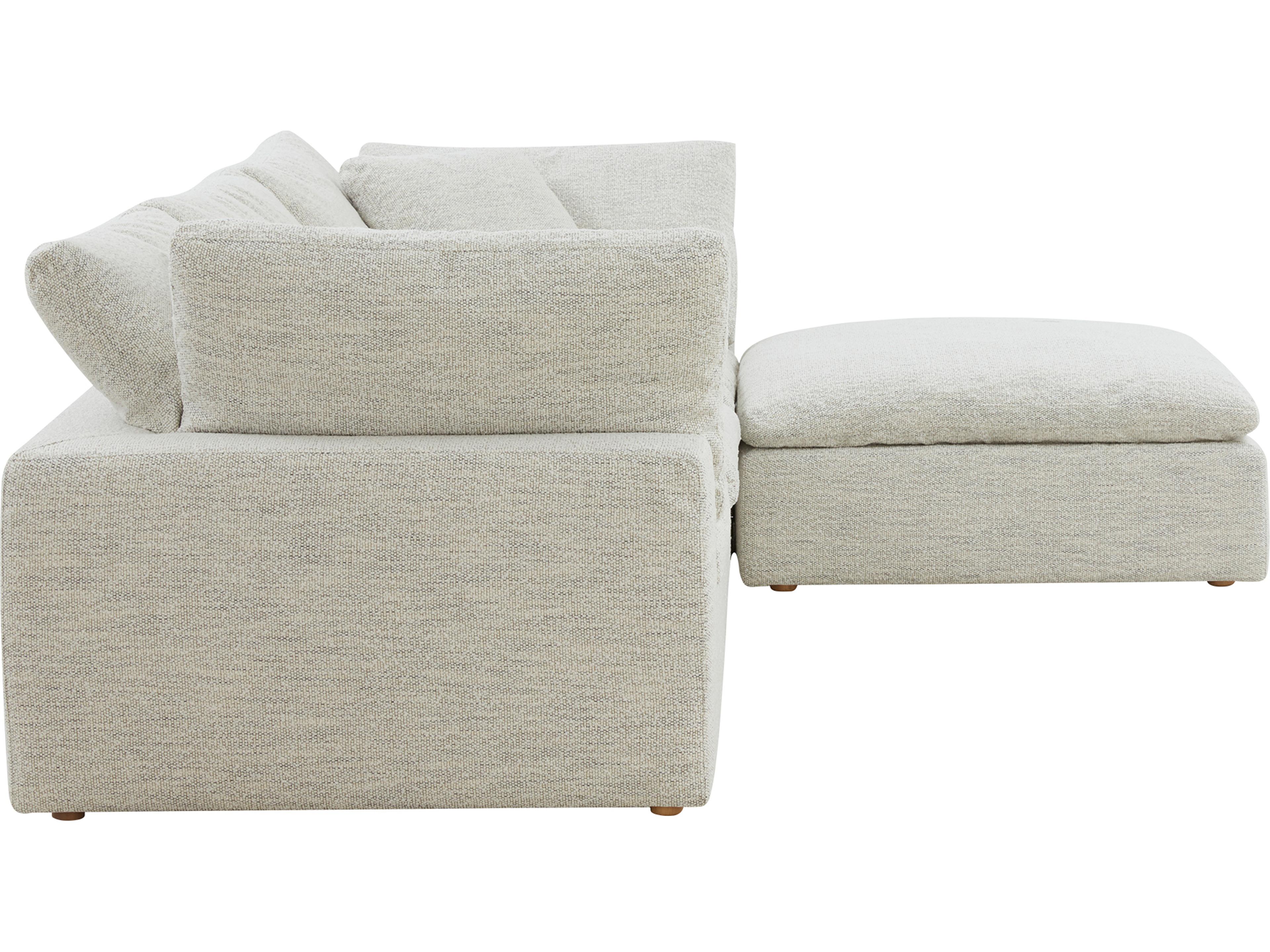 Moe's Home Clay Beige Upholstered Sectional Sofa