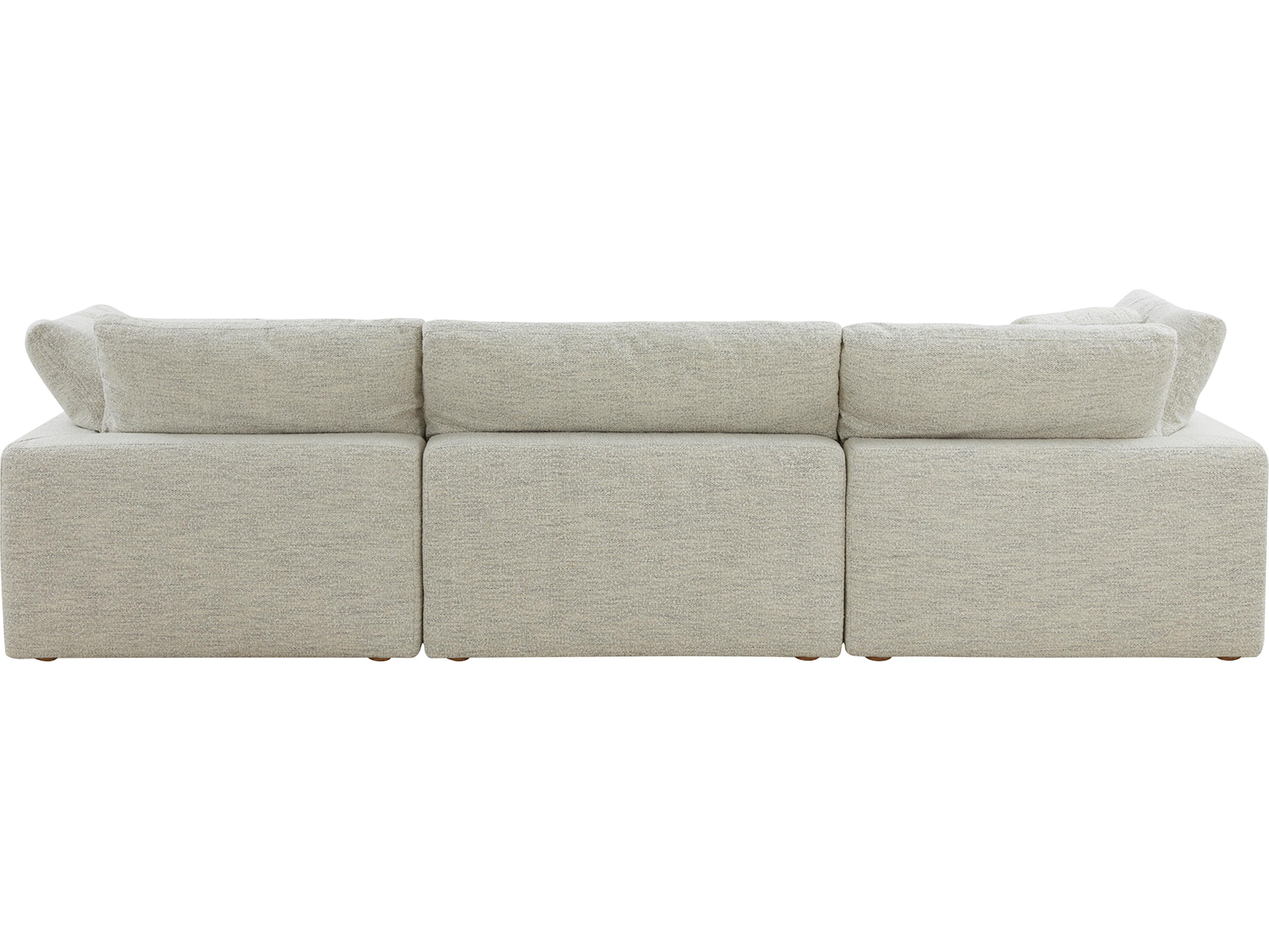 Moe's Home Clay Beige Upholstered Sectional Sofa
