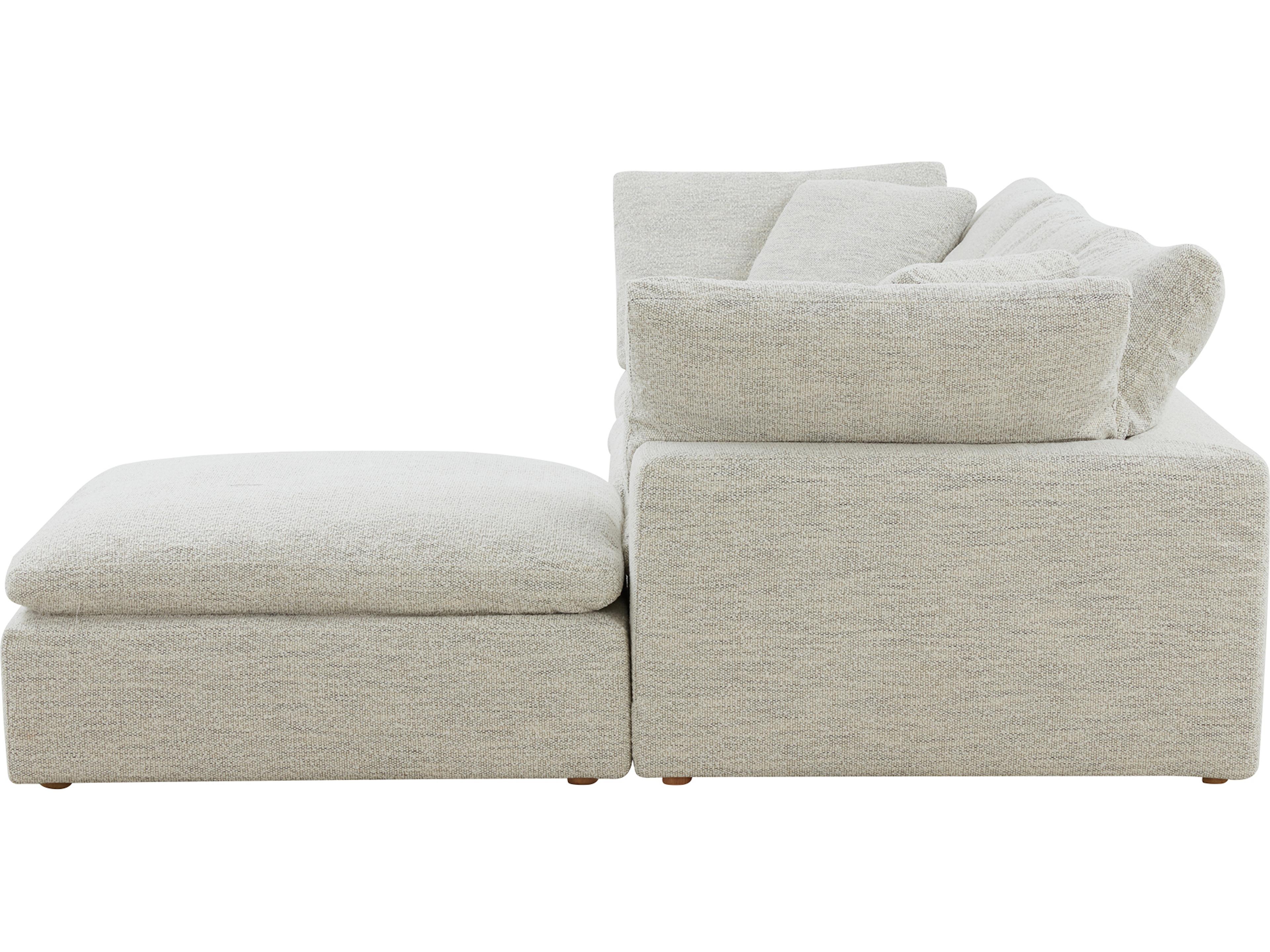 Moe's Home Clay Beige Upholstered Sectional Sofa