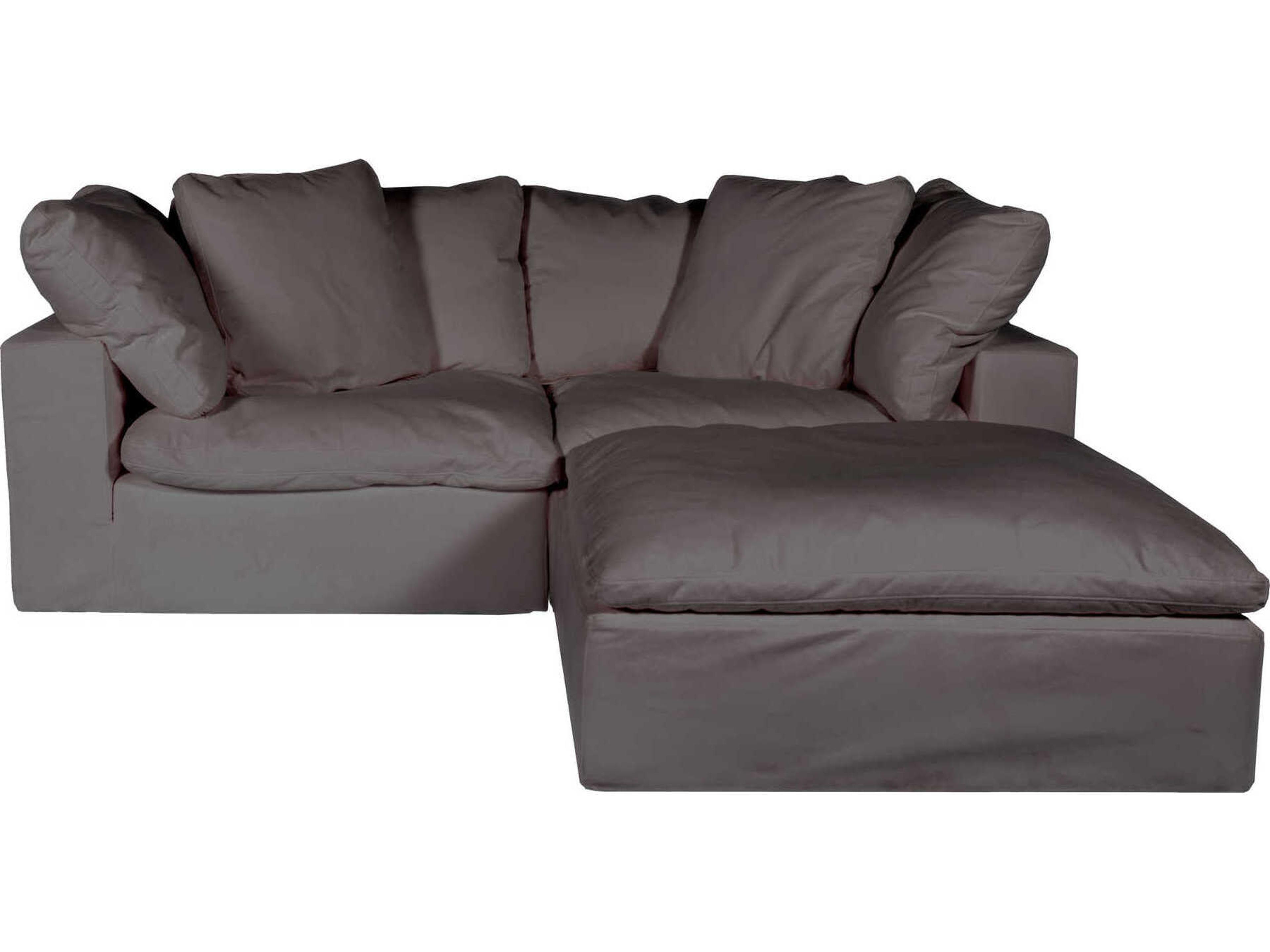 Moe's Home Clay Gray Upholstered Sectional Sofa