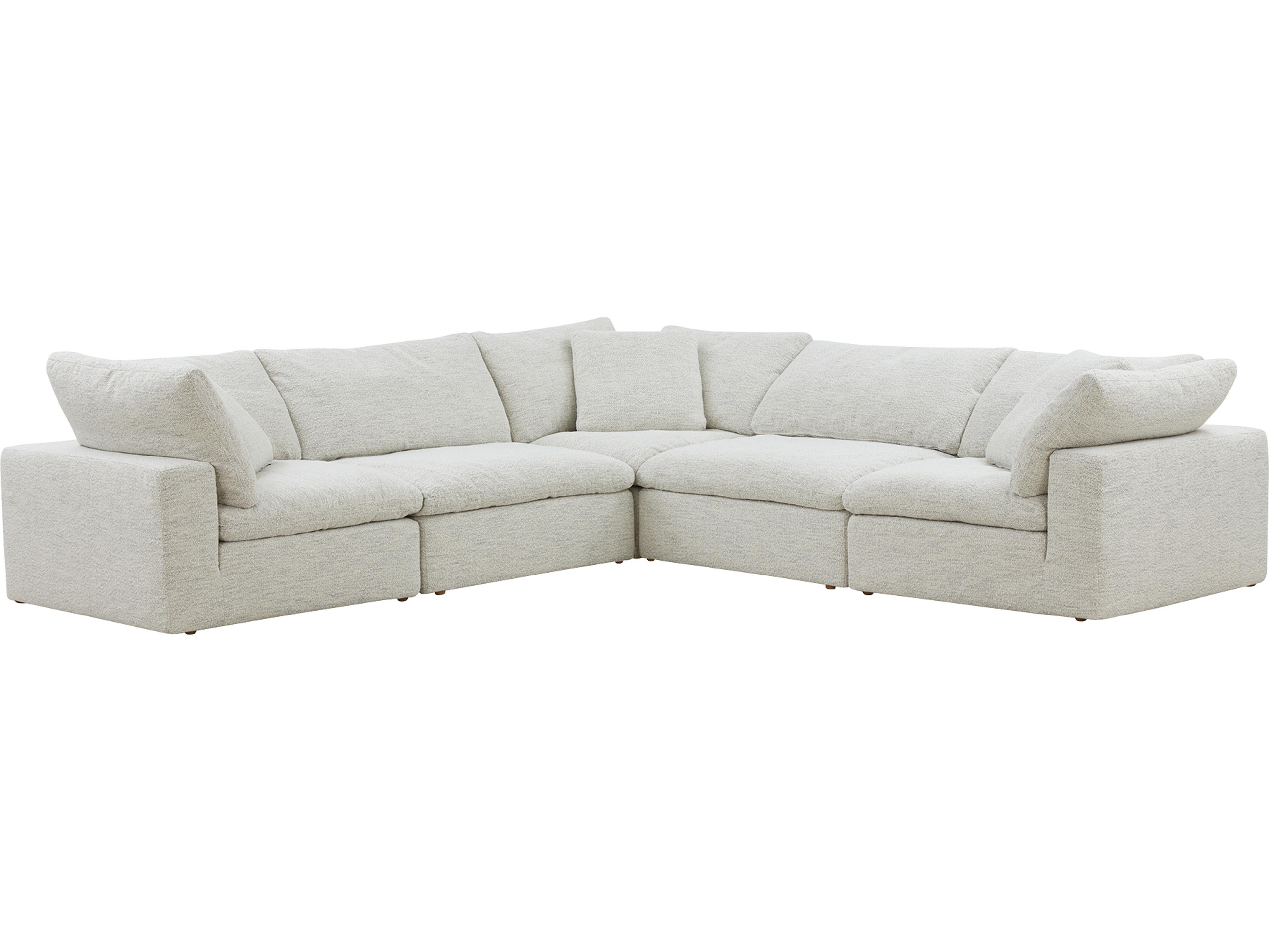 Moe's Home Clay Beige Upholstered Sectional Sofa