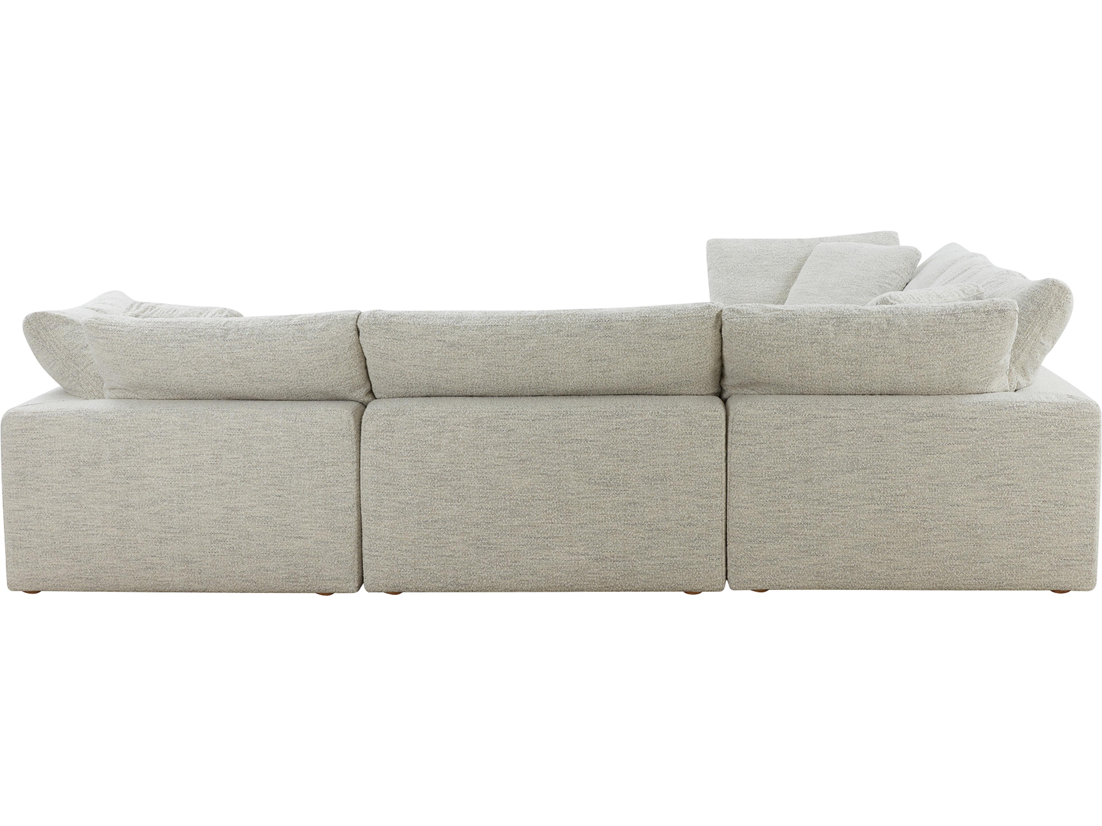 Moe's Home Clay Beige Upholstered Sectional Sofa