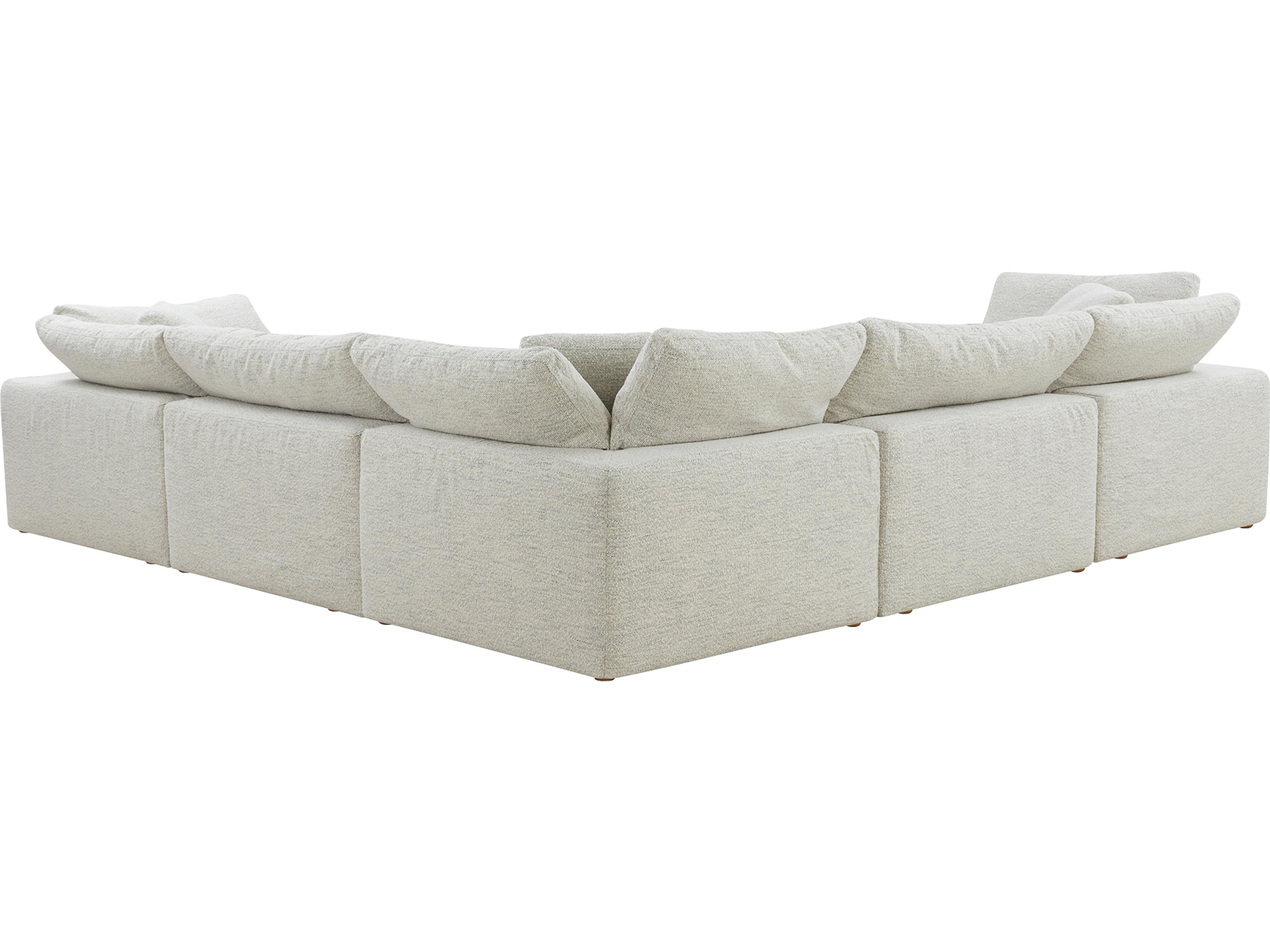 Moe's Home Clay Beige Upholstered Sectional Sofa