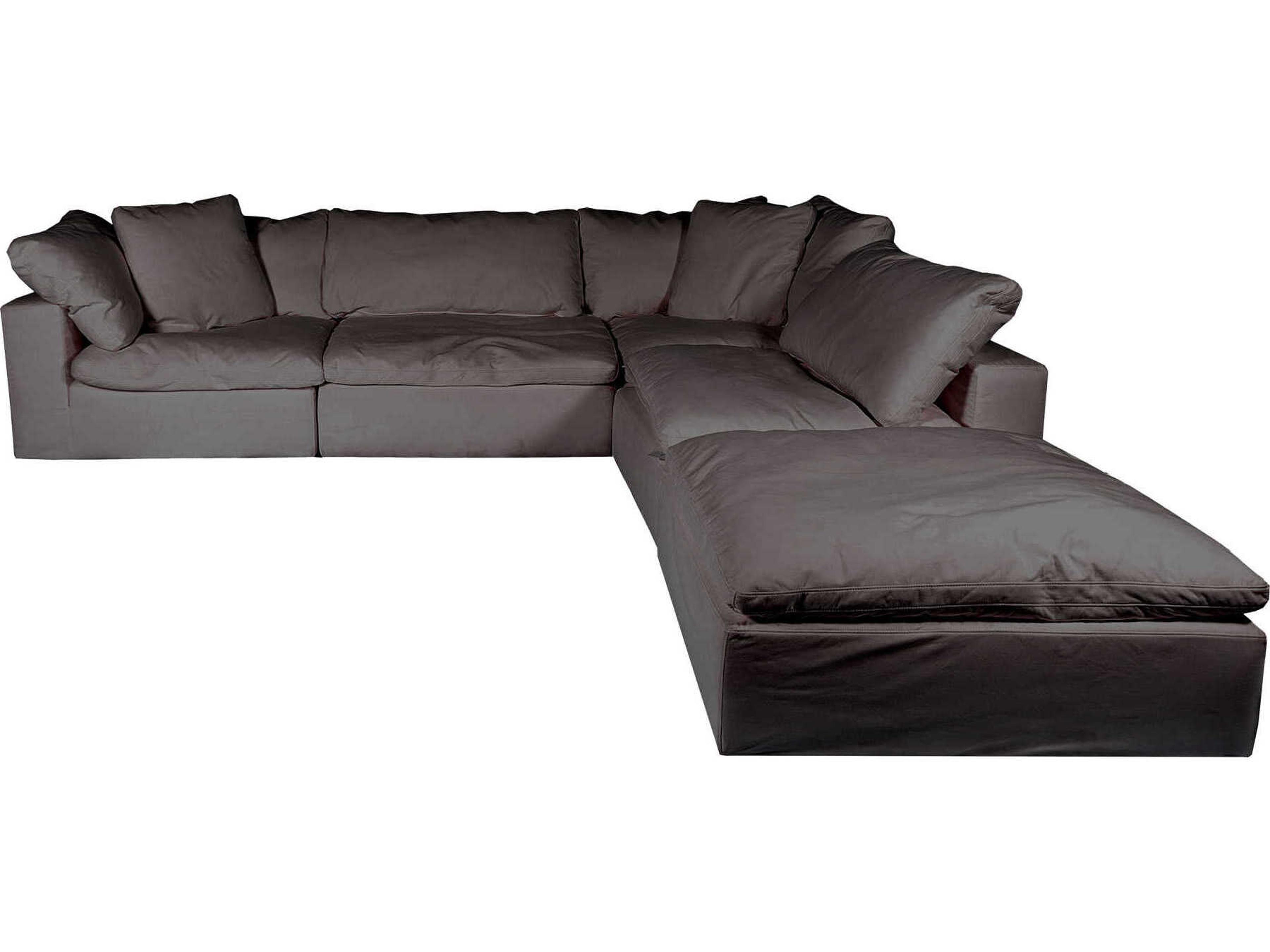 Moe's Home Clay Gray Upholstered Sectional Sofa