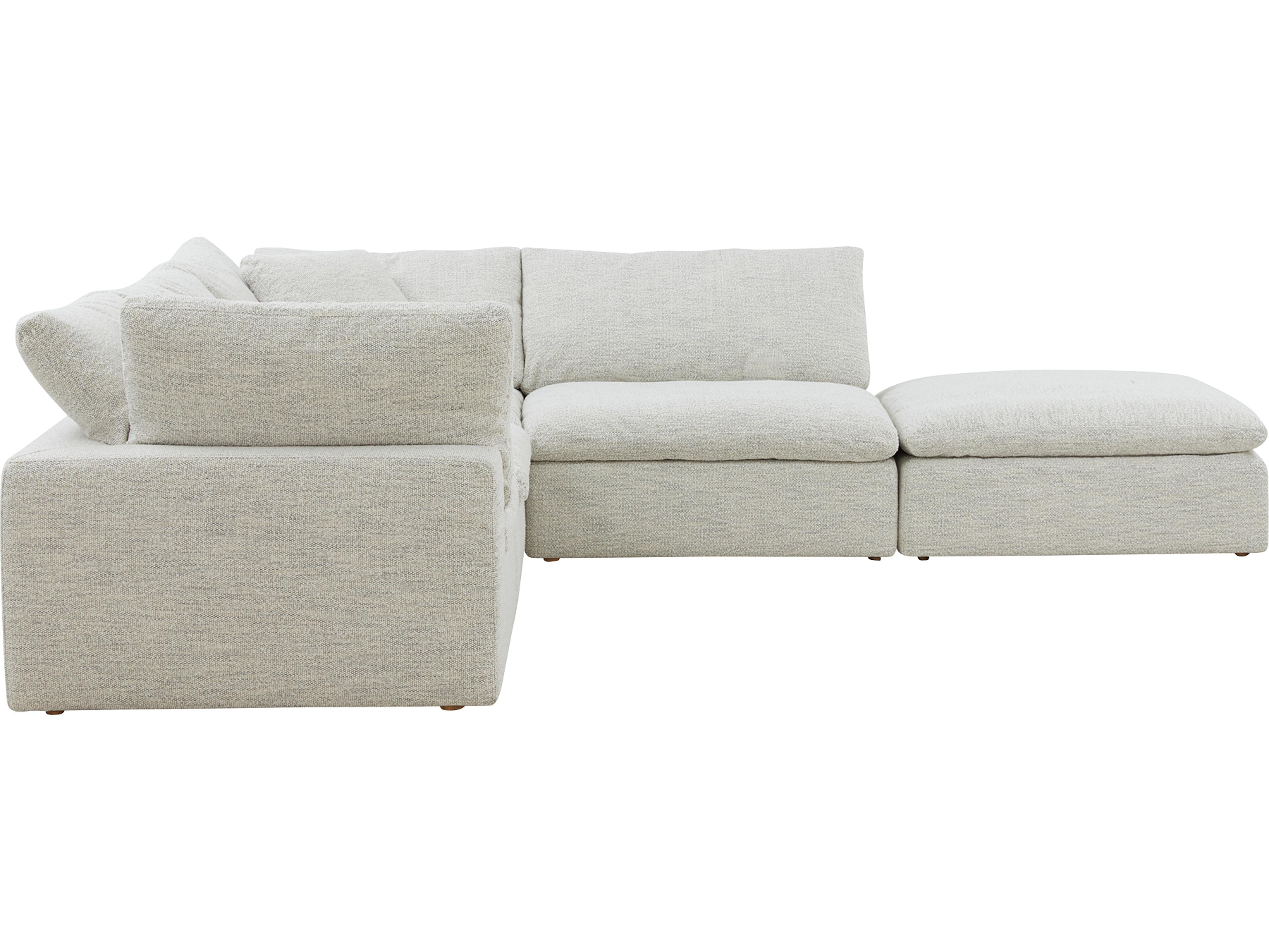 Moe's Home Clay Beige Upholstered Sectional Sofa