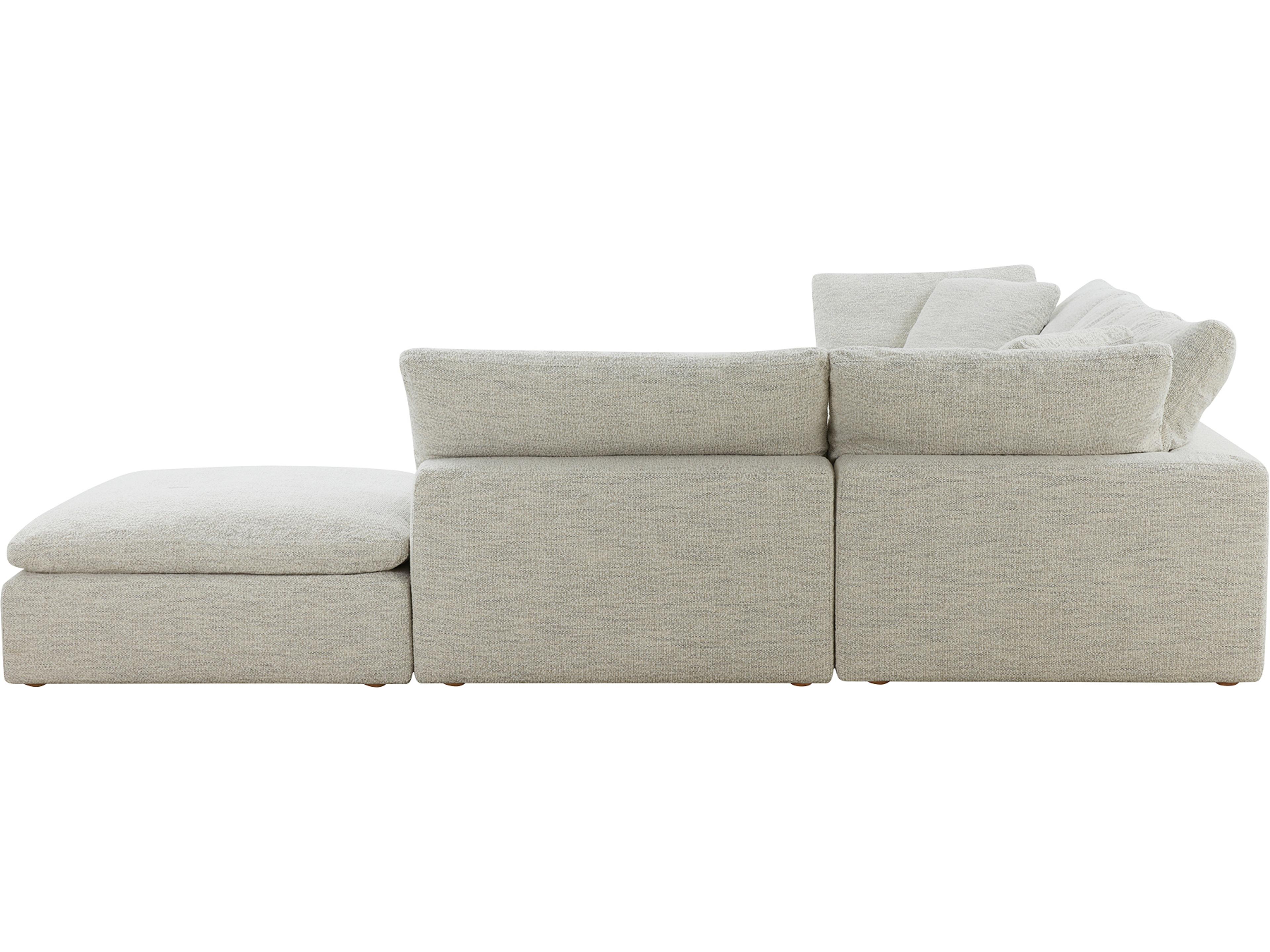 Moe's Home Clay Beige Upholstered Sectional Sofa