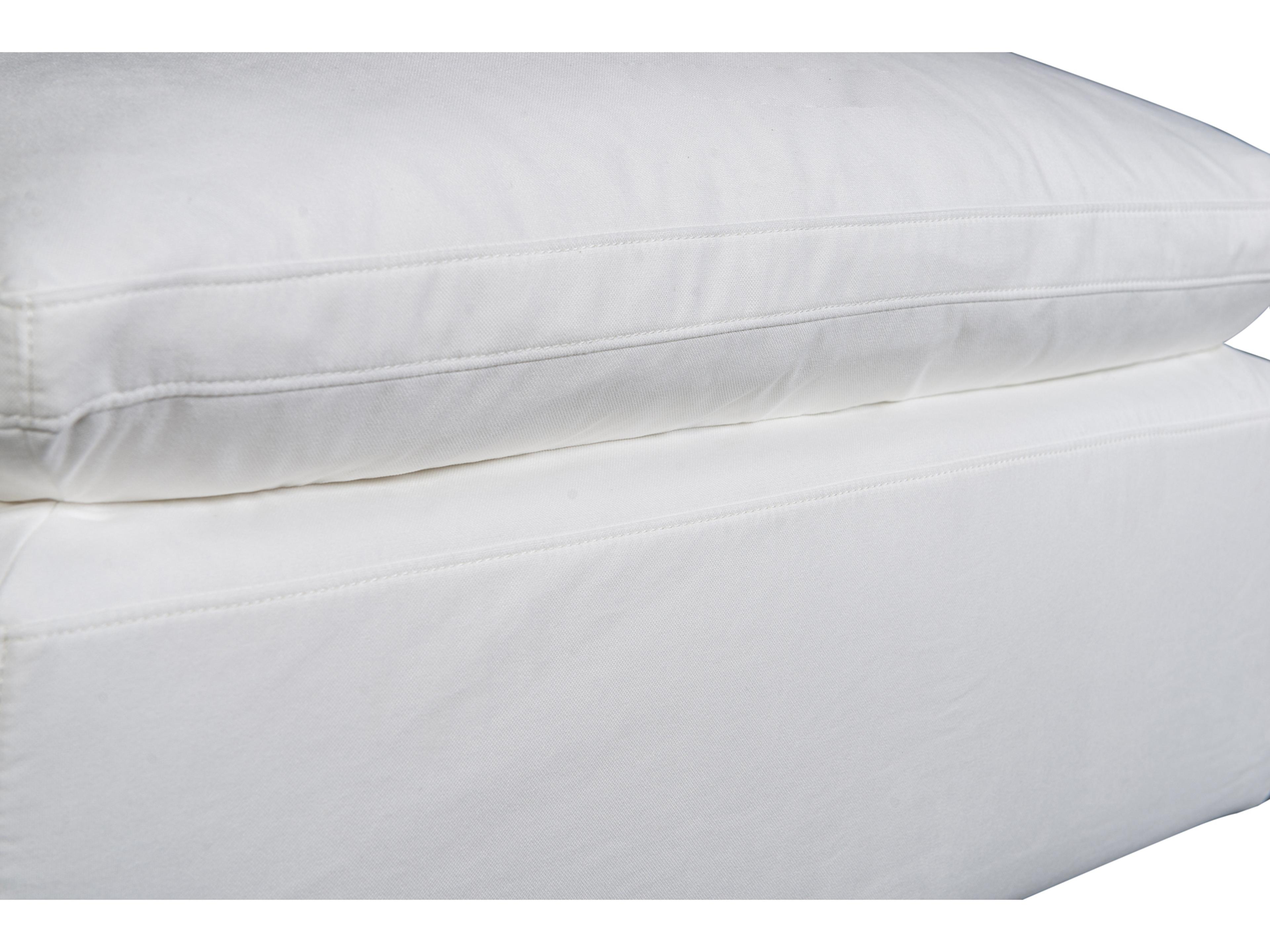 Moe's Home Terra Peyton Pearl White Upholstered Ottoman