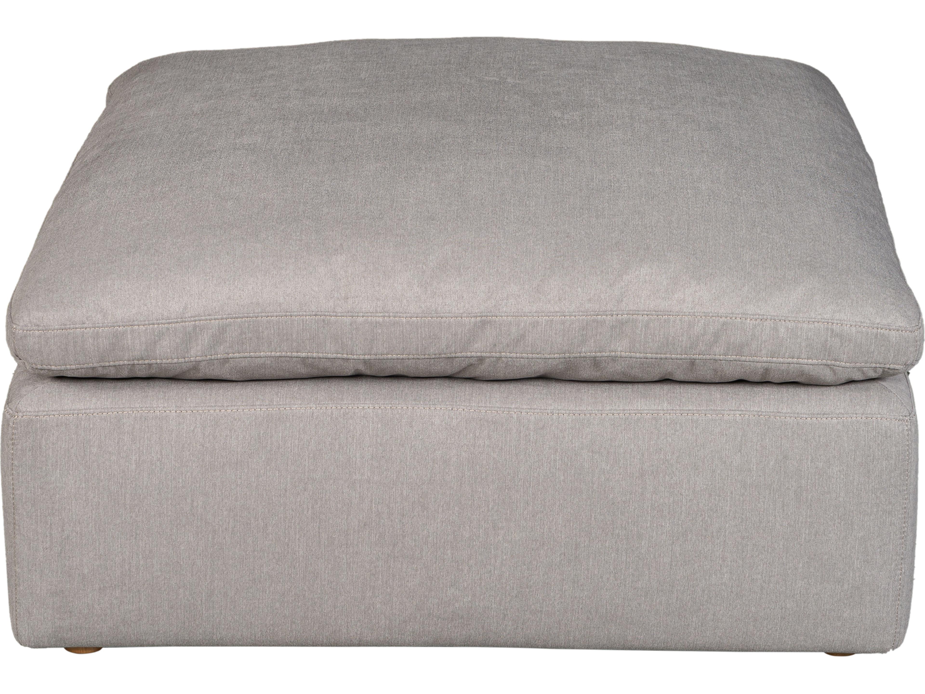 Moe's Home Terra Peyton Slate Gray Upholstered Ottoman