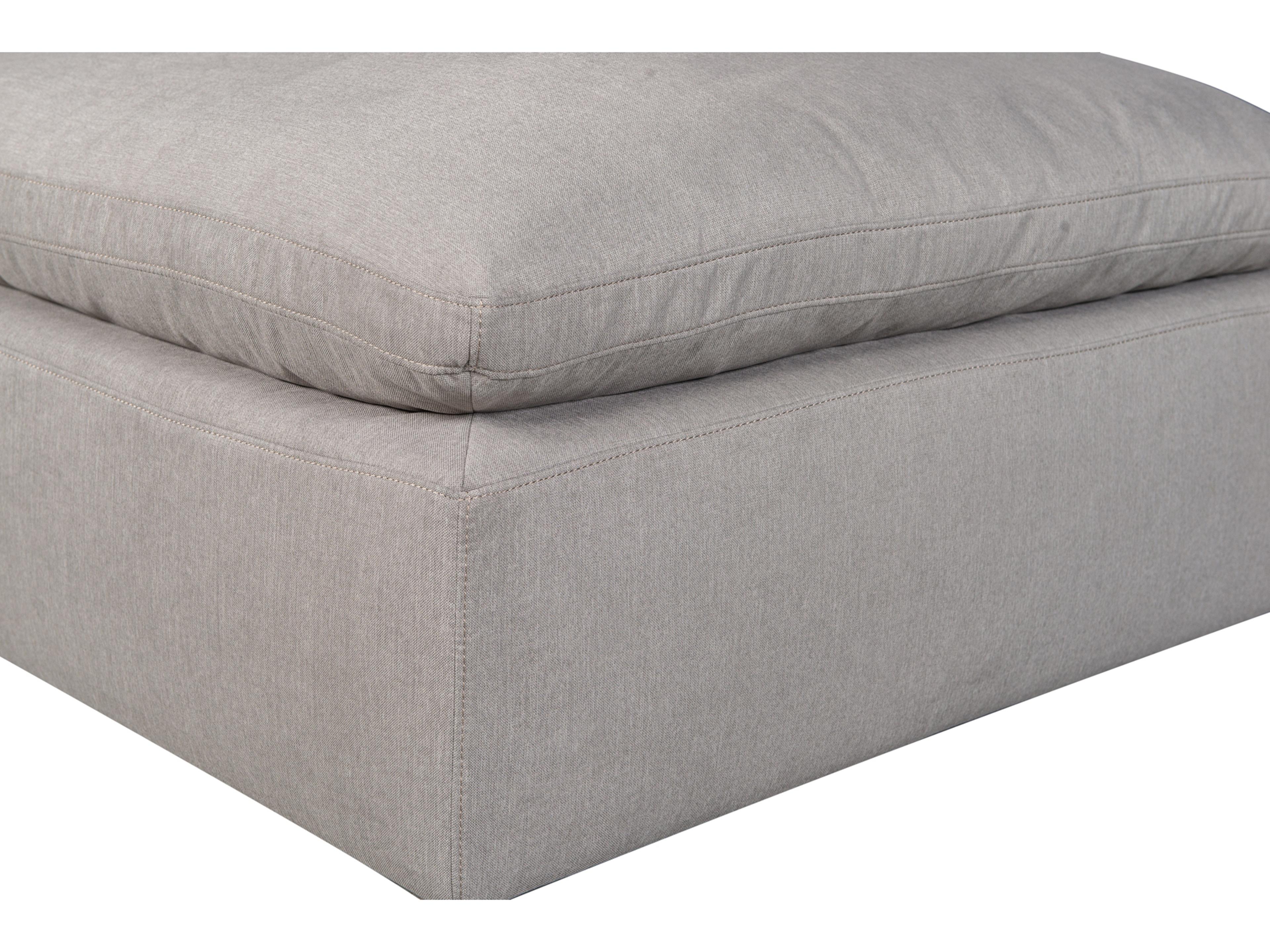 Moe's Home Terra Peyton Slate Gray Upholstered Ottoman