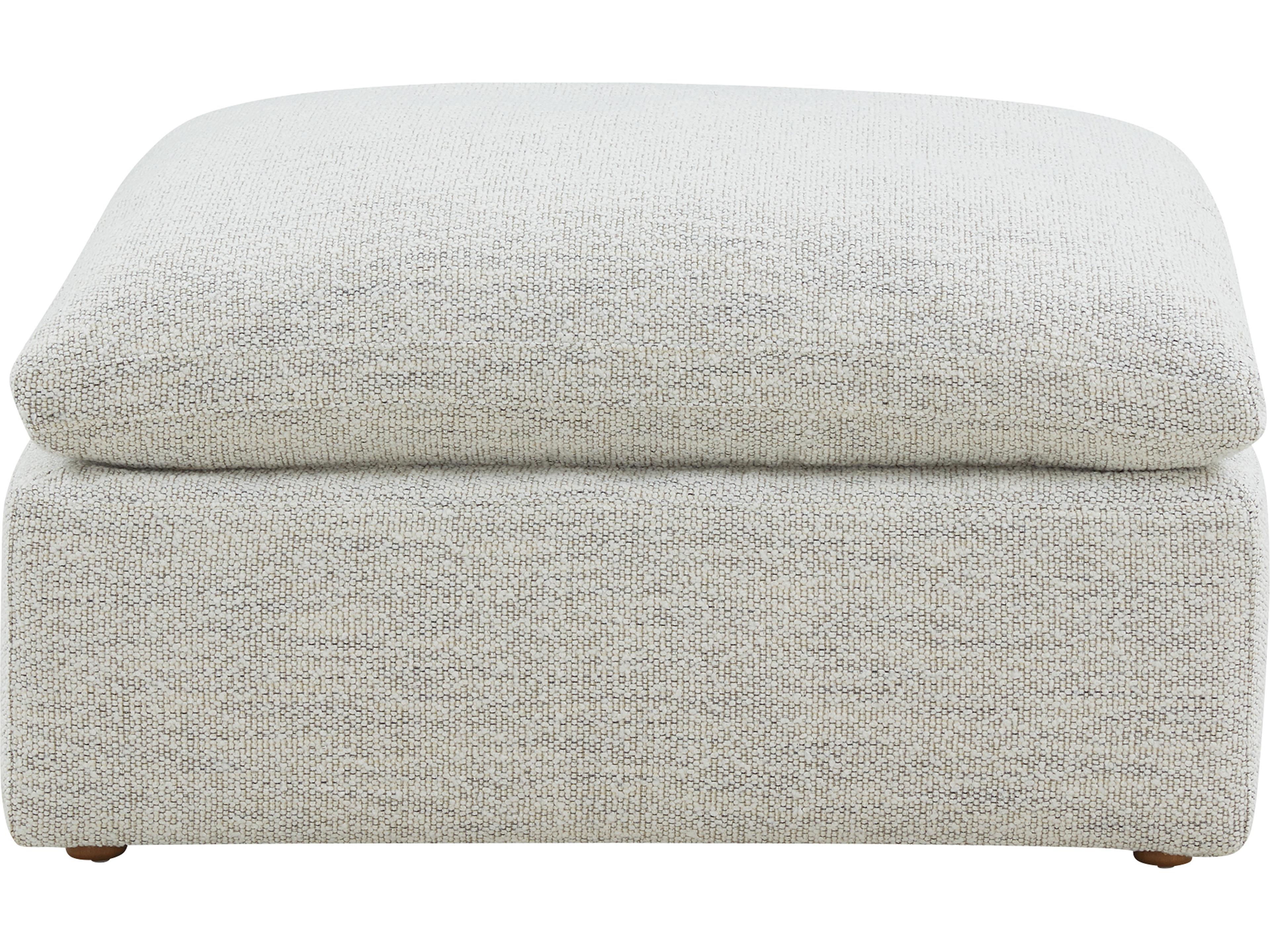 Moe's Home Terra Coastside Sand Beige Upholstered Ottoman