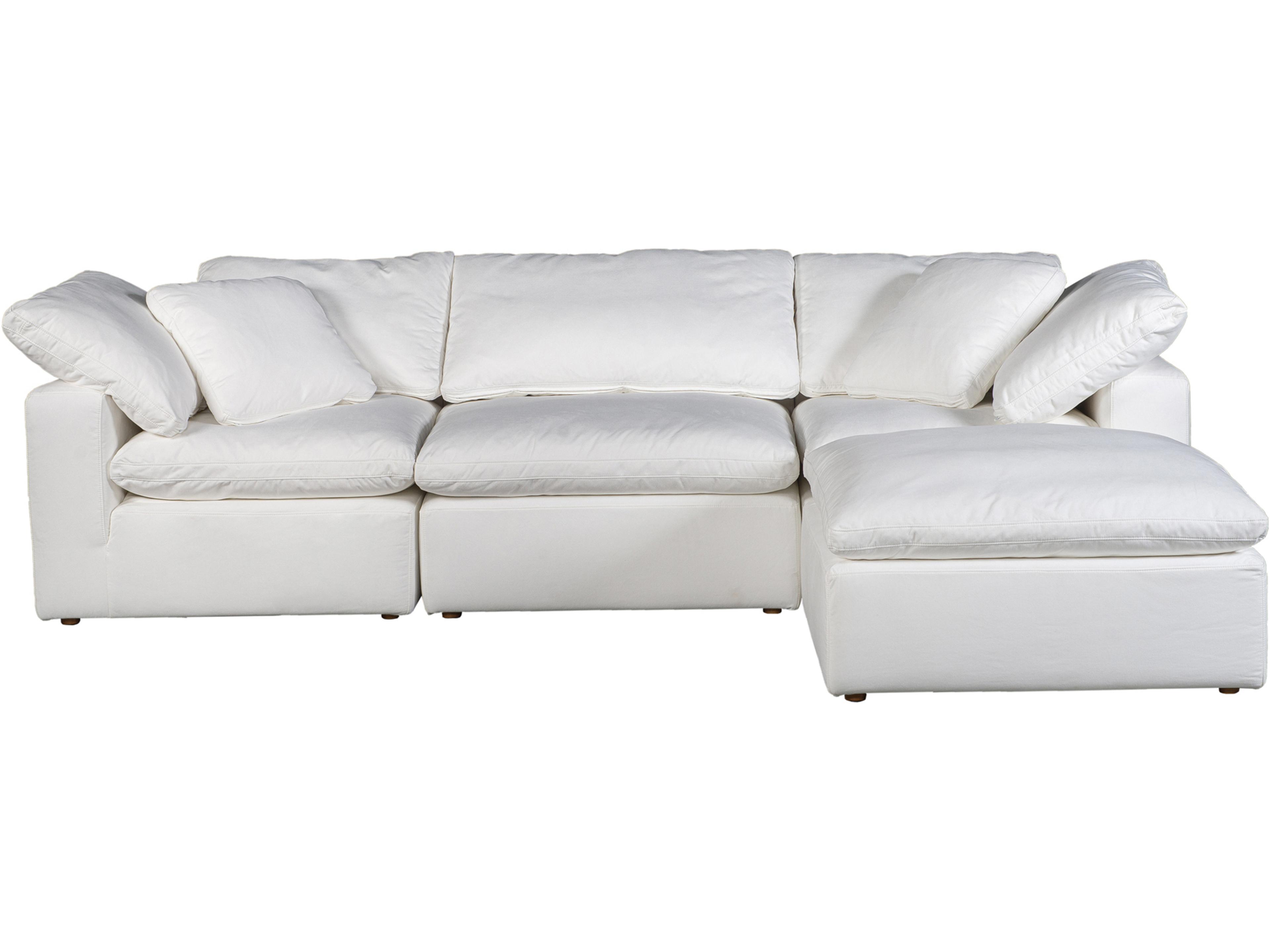 Terra White Upholstered Sectional Sofa