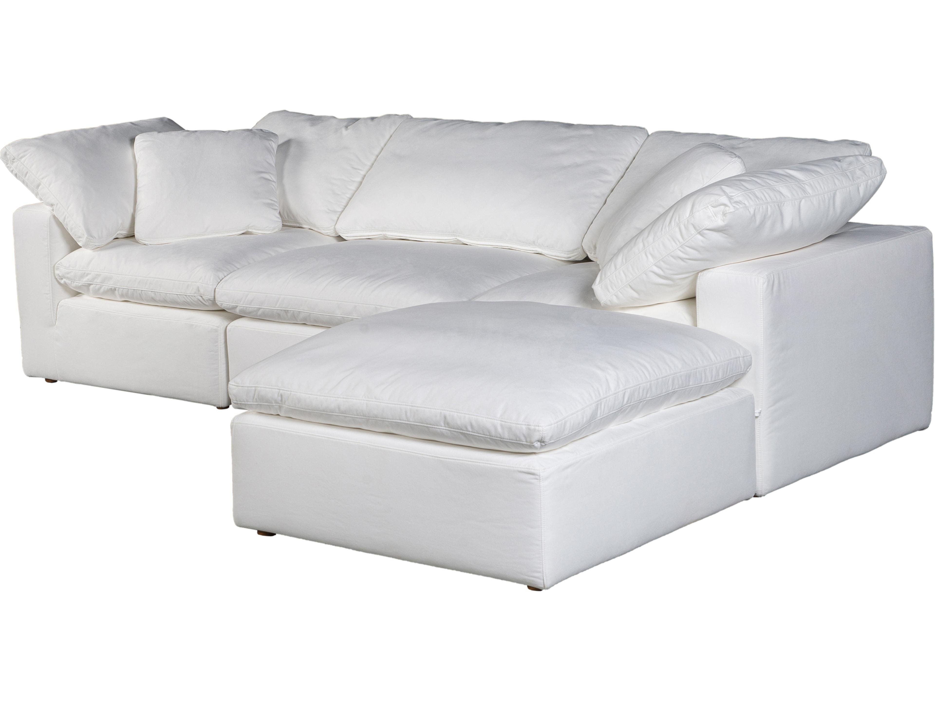 Moe's Home Terra White Upholstered Sectional Sofa