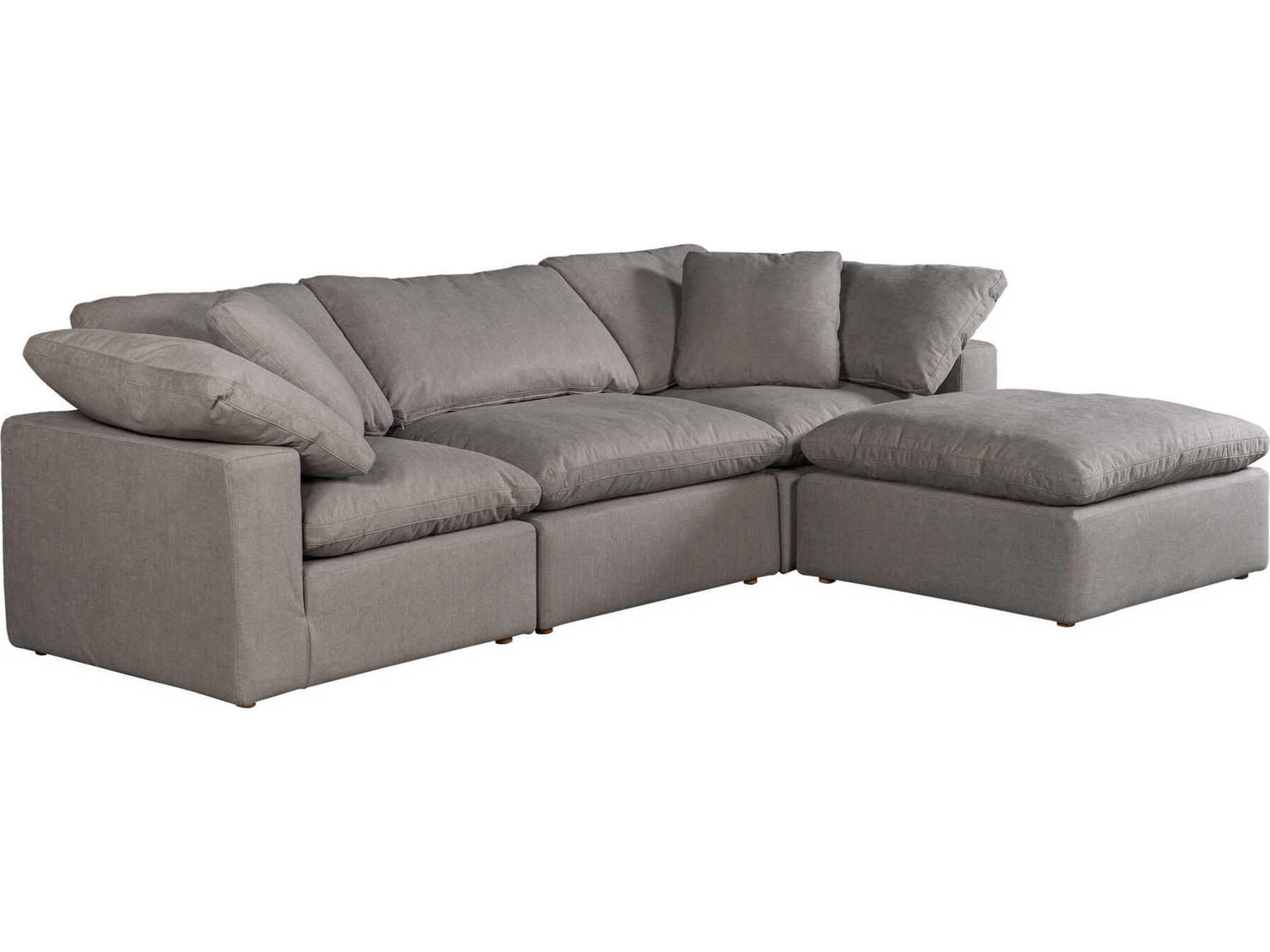 Clay Gray Upholstered Sectional Sofa