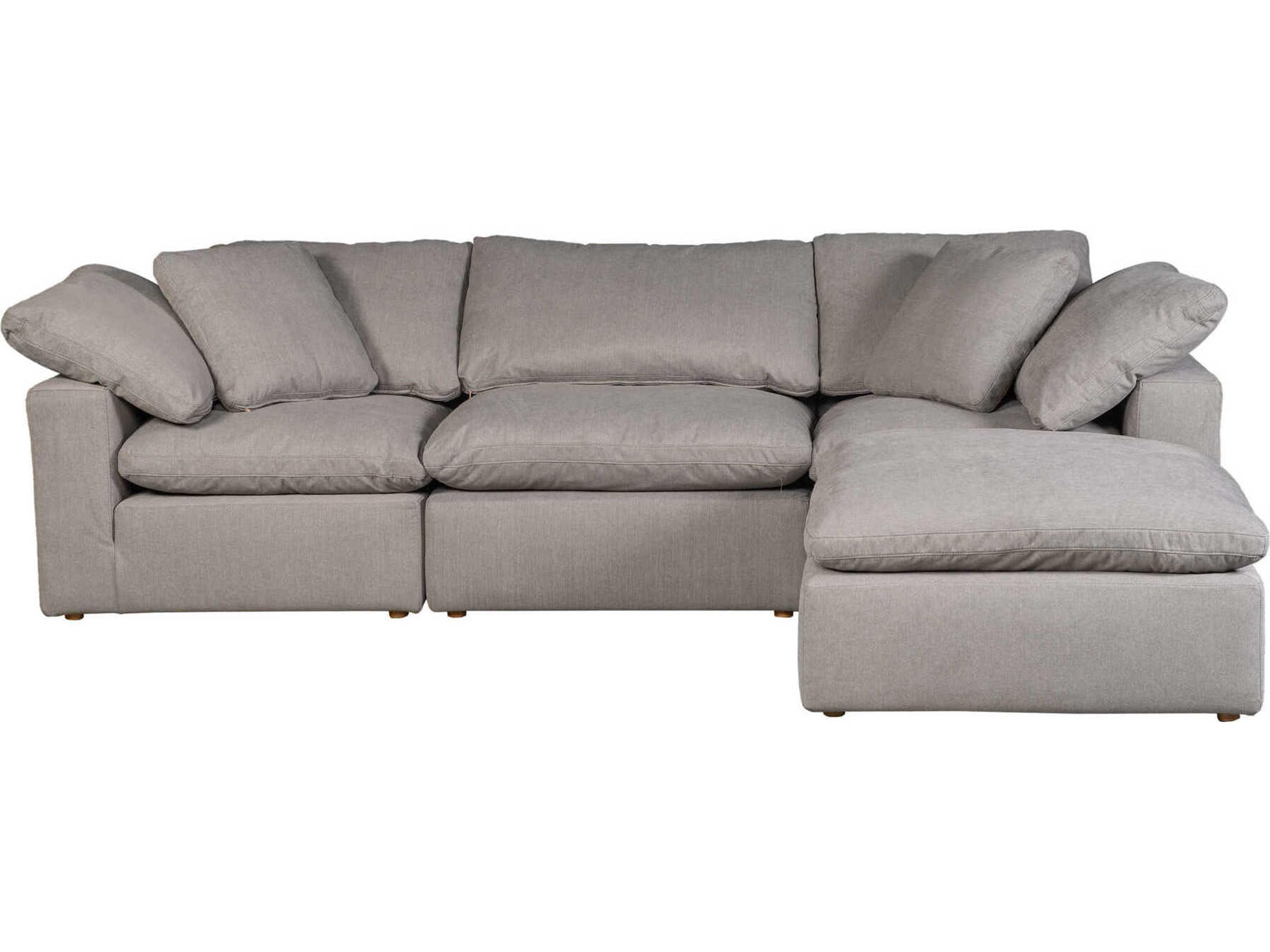 Moe's Home Clay Gray Upholstered Sectional Sofa