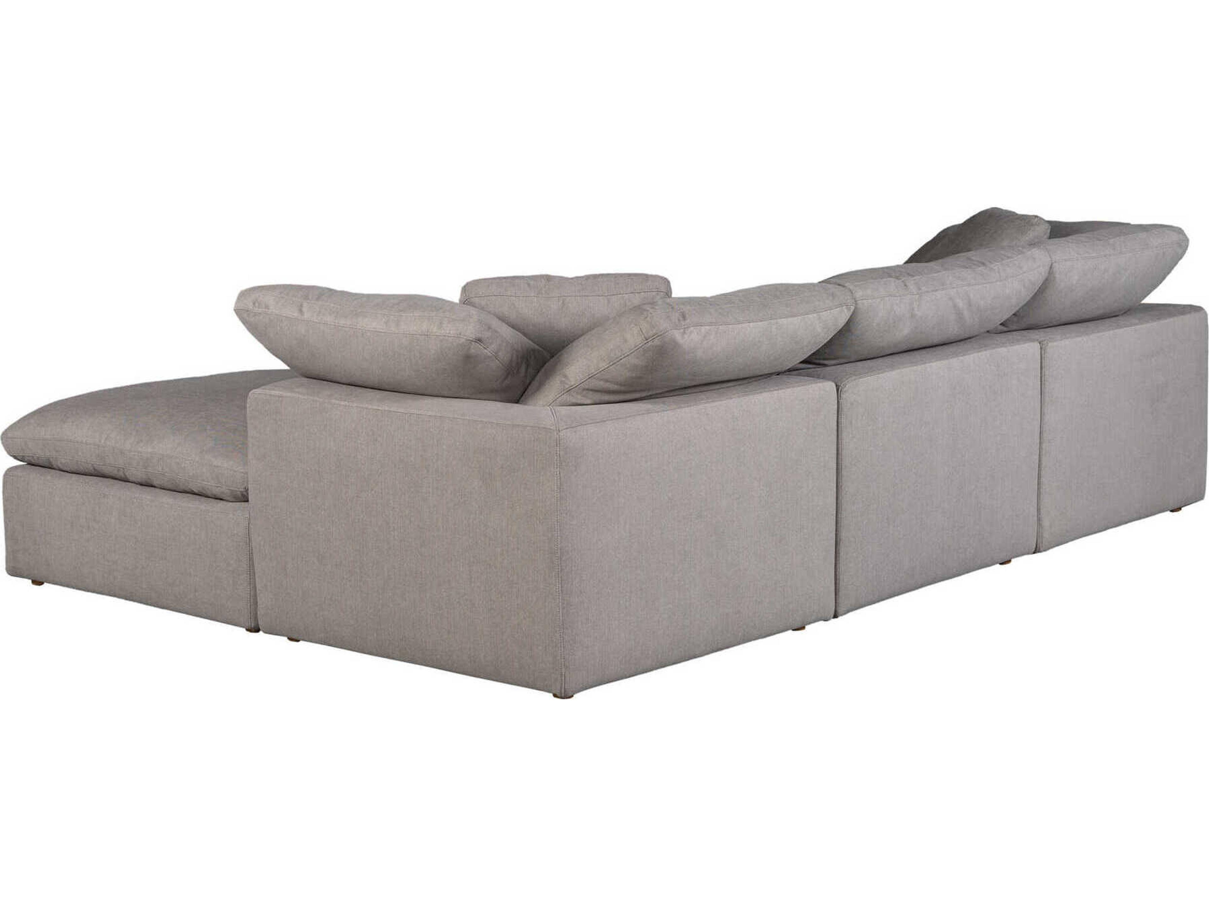 Moe's Home Clay Gray Upholstered Sectional Sofa