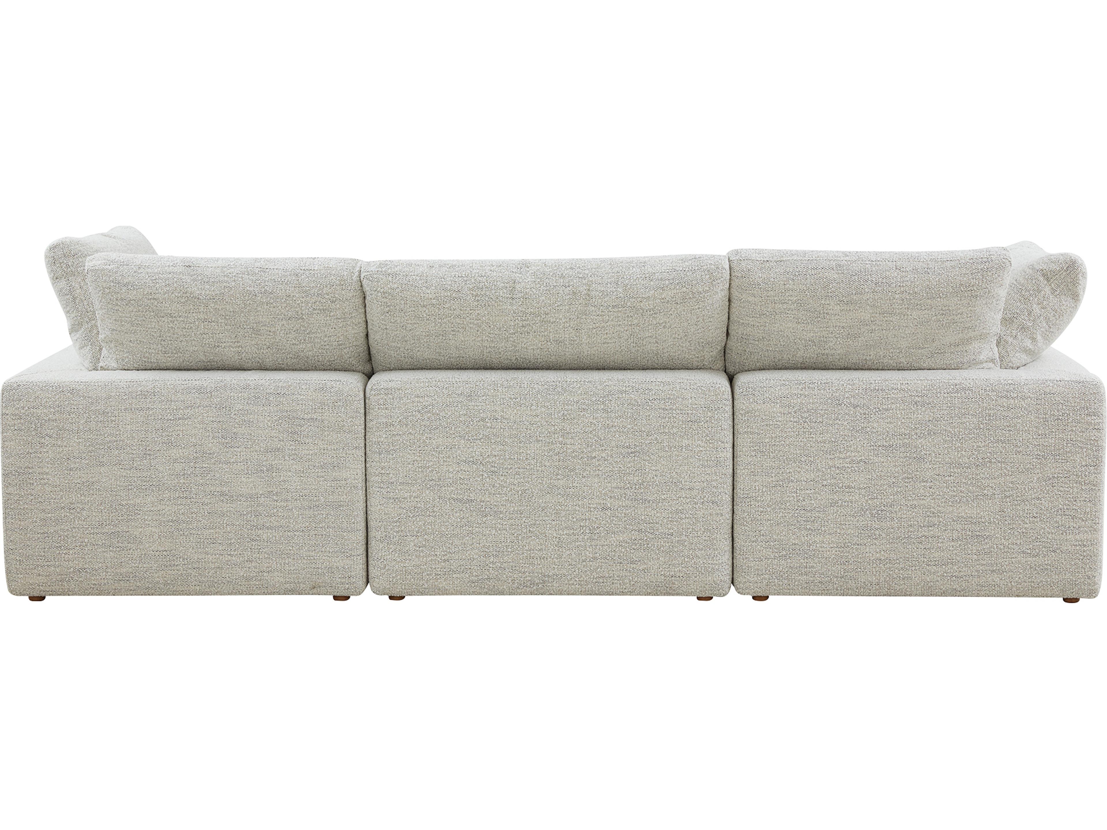 Moe's Home Terra Beige Upholstered Sectional Sofa