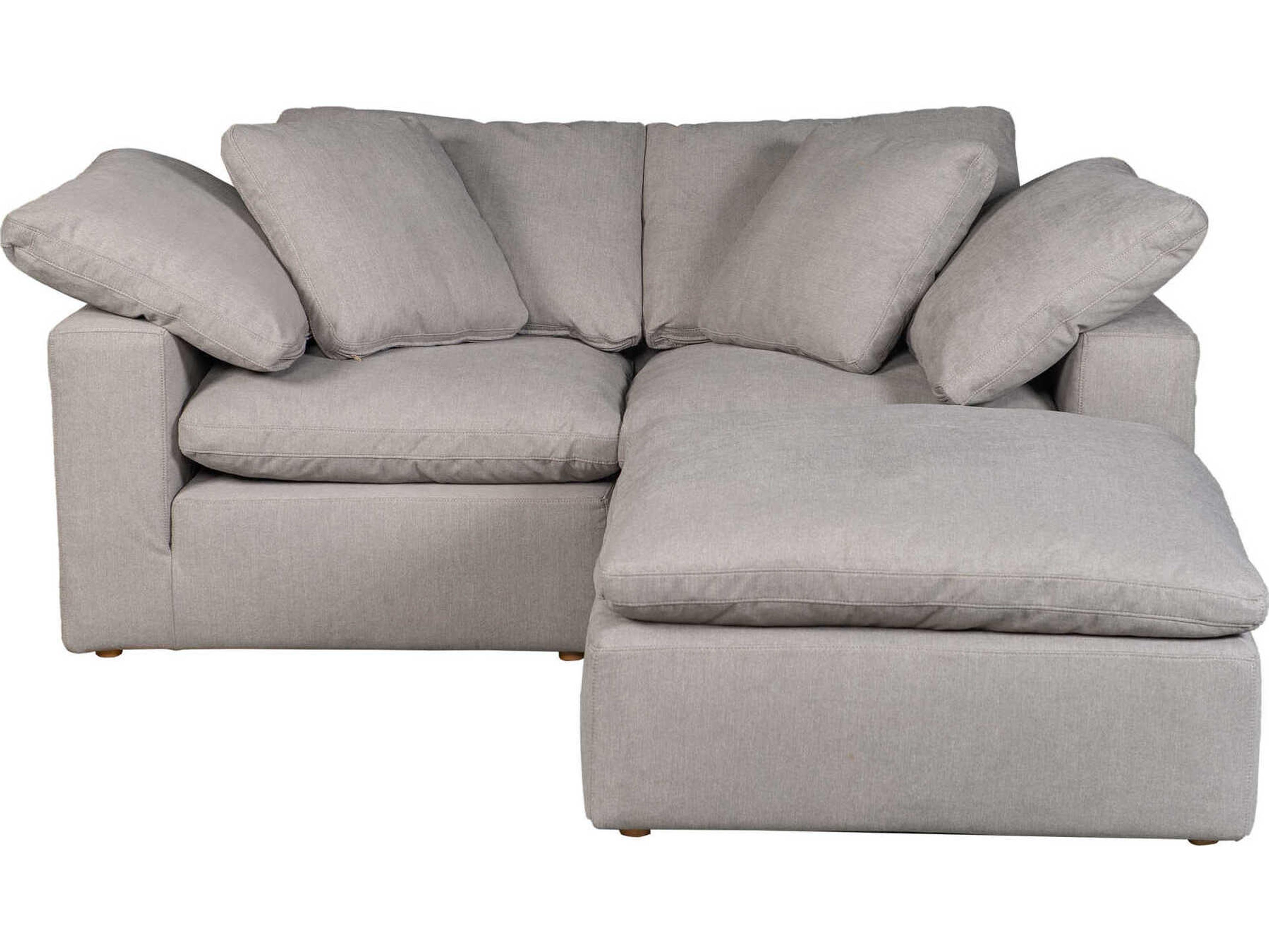 Moe's Home Terra Gray Upholstered Sectional Sofa