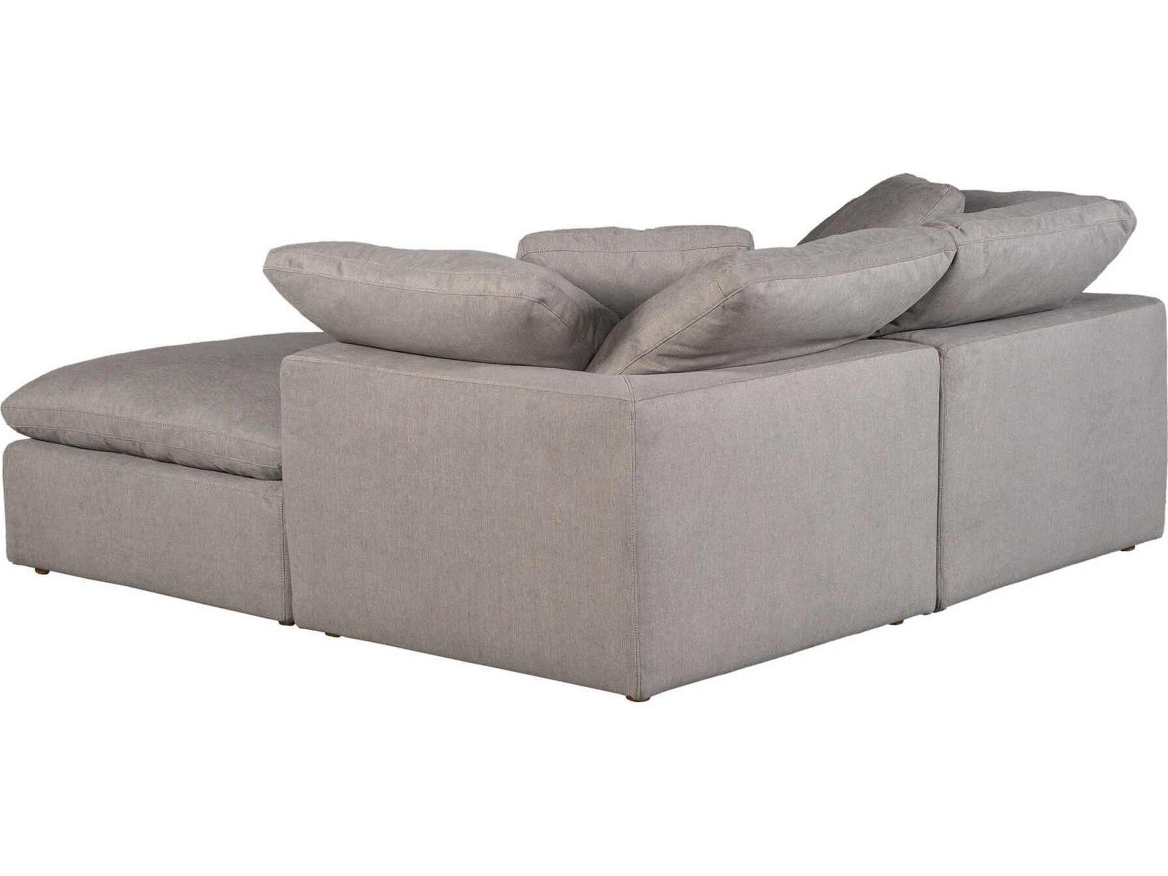 Moe's Home Terra Gray Upholstered Sectional Sofa
