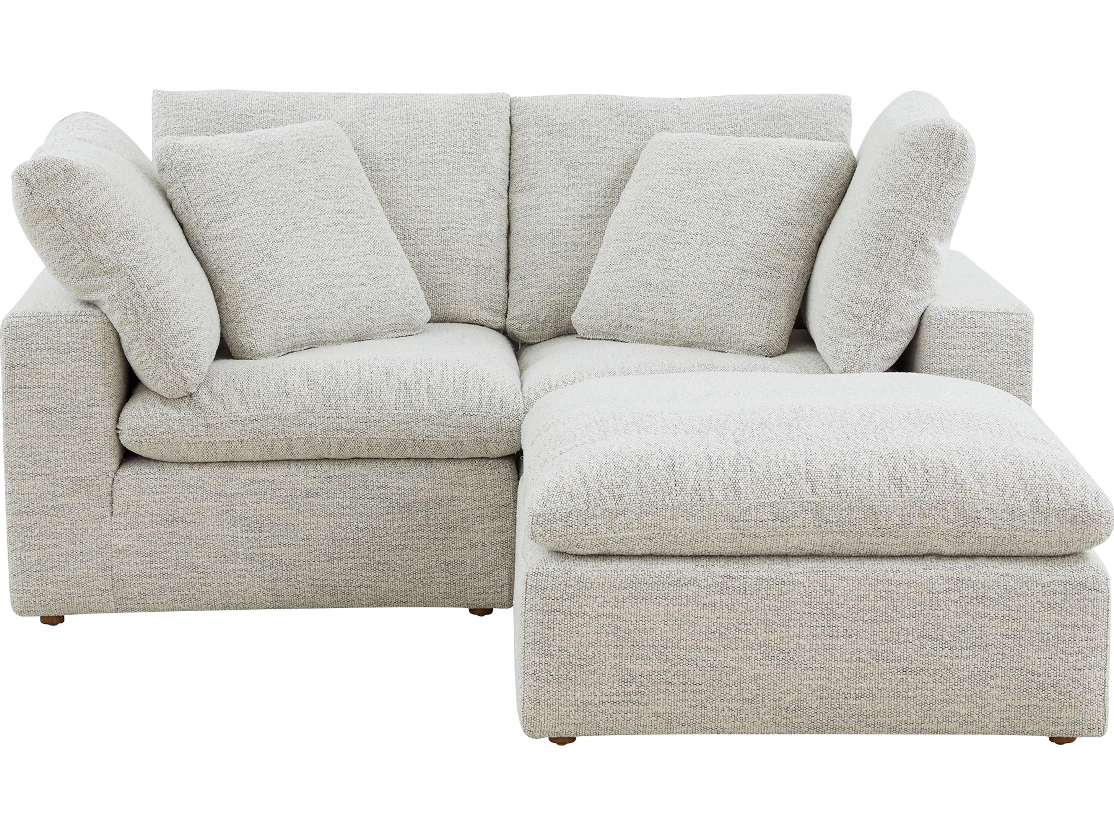 Moe's Home Terra Beige Upholstered Sectional Sofa