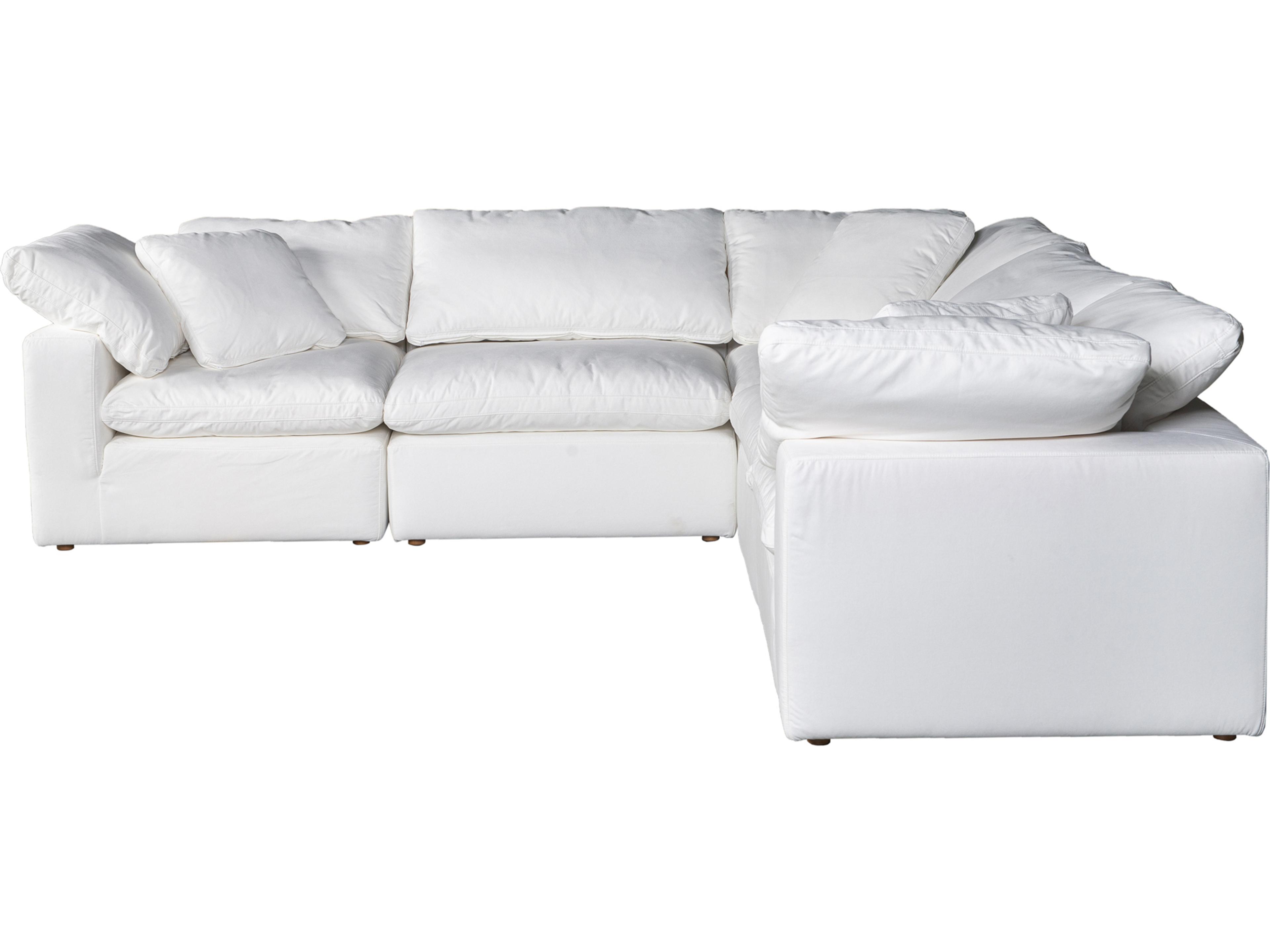 Moe's Home Terra White Upholstered Sectional Sofa