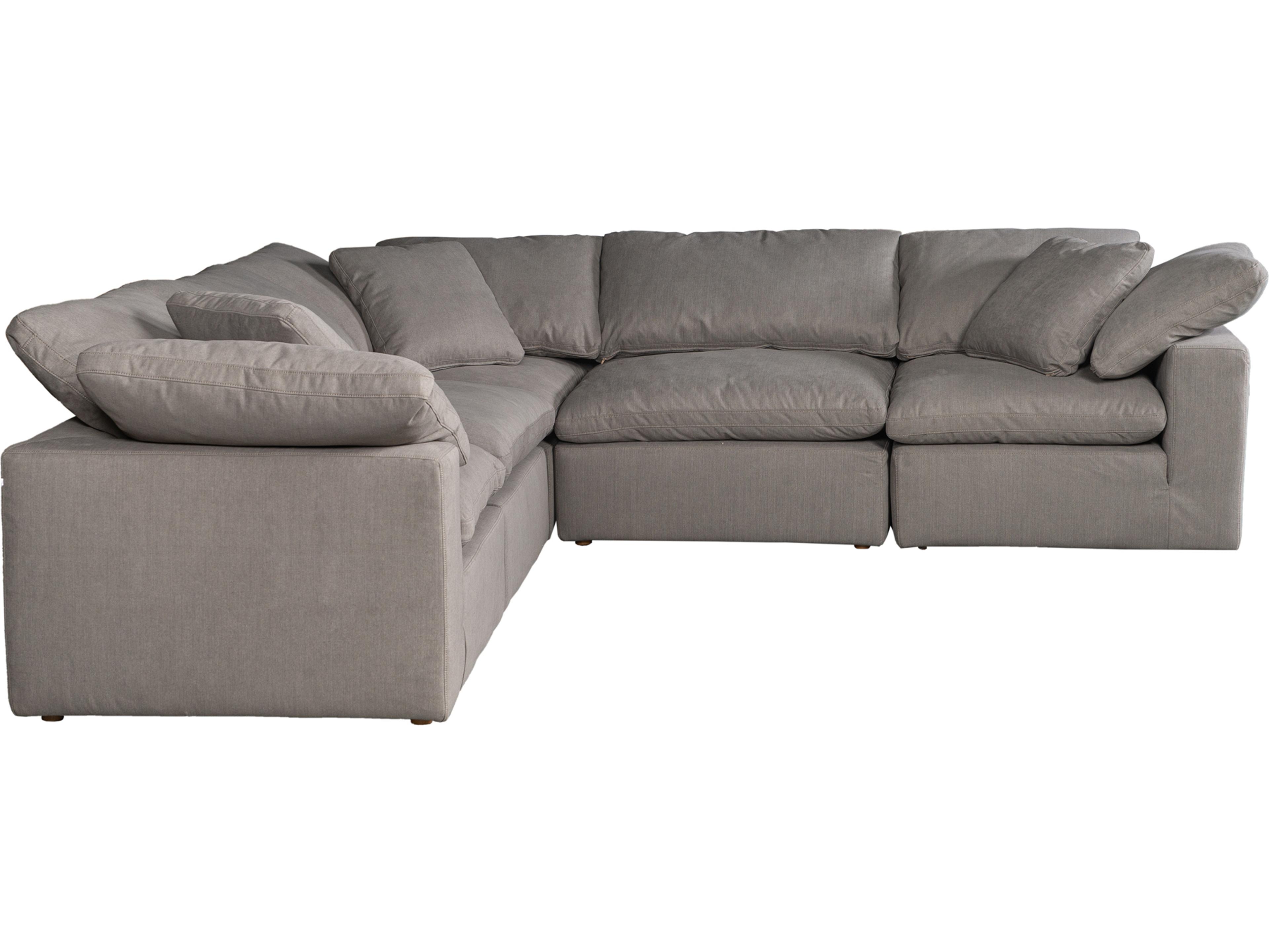 Moe's Home Terra Gray Upholstered Sectional Sofa