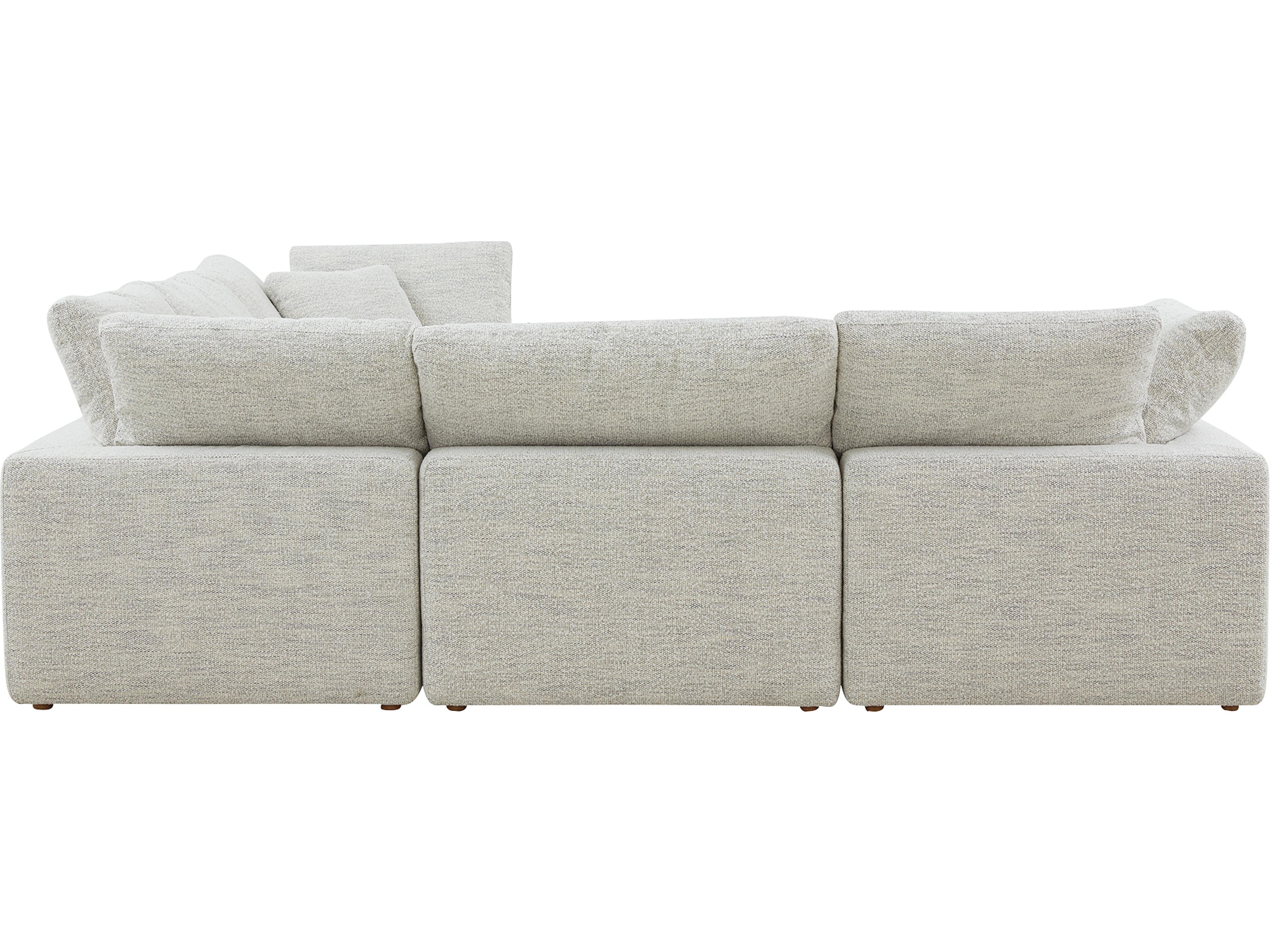 Moe's Home Terra Beige Upholstered Sectional Sofa