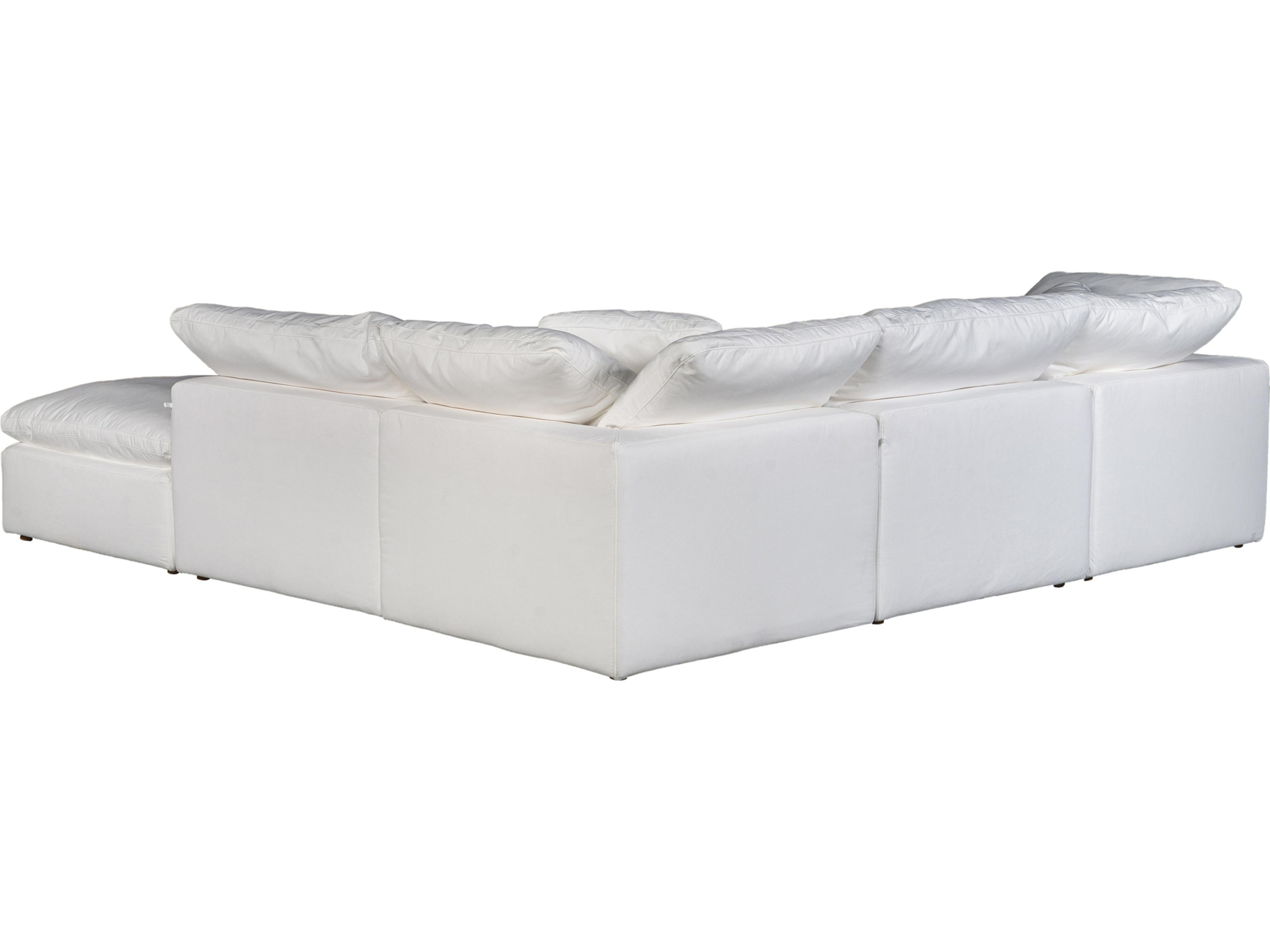 Moe's Home Terra White Upholstered Sectional Sofa