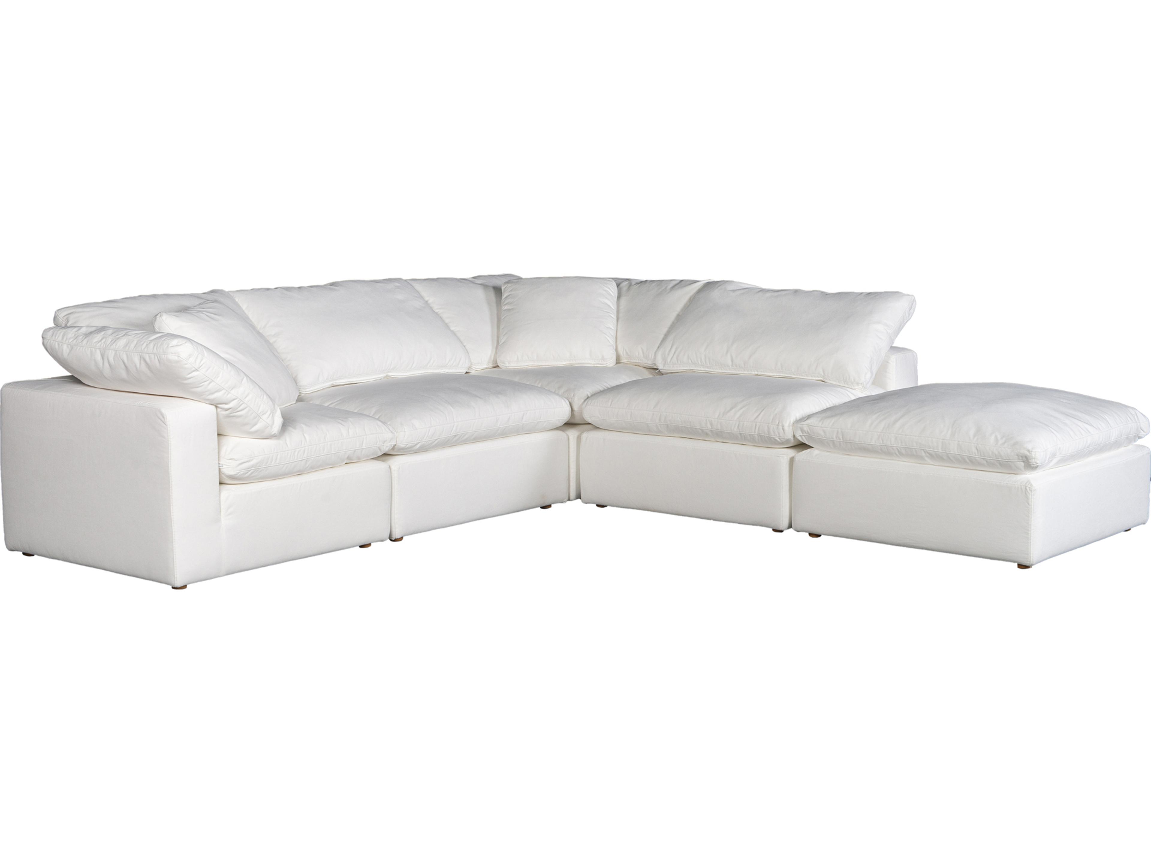 Moe's Home Terra White Upholstered Sectional Sofa