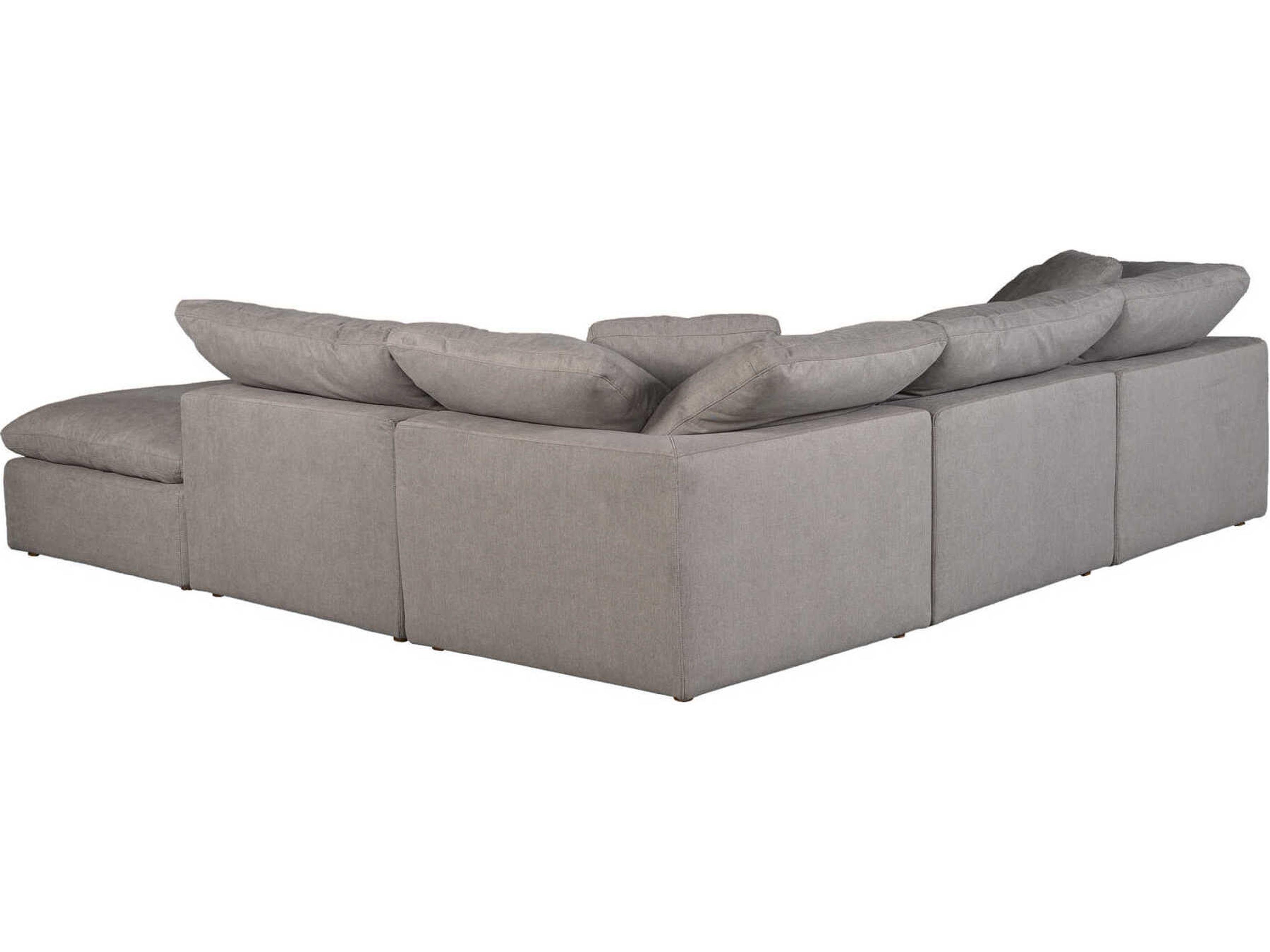 Moe's Home Terra Gray Upholstered Sectional Sofa
