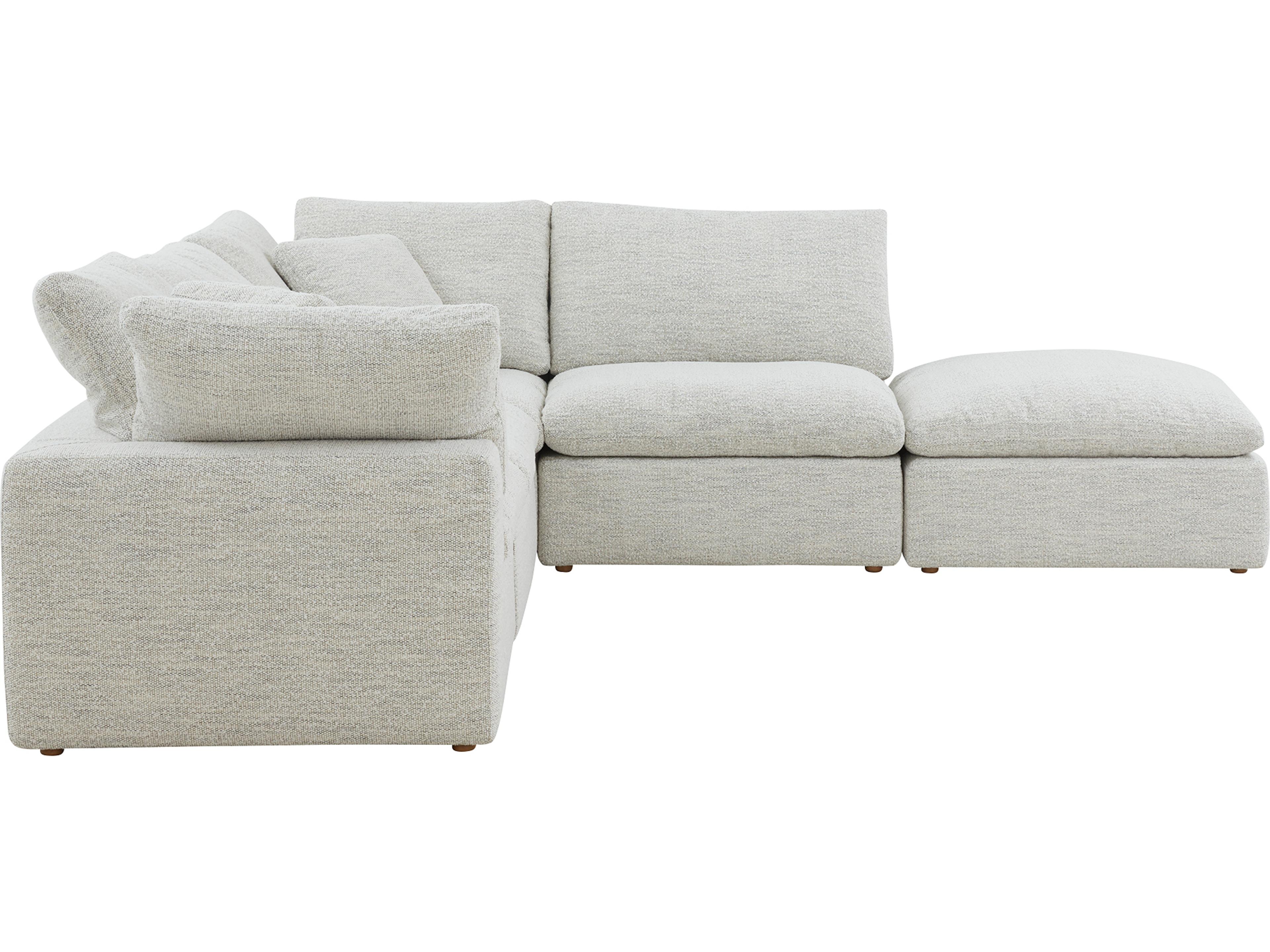 Moe's Home Terra Beige Upholstered Sectional Sofa