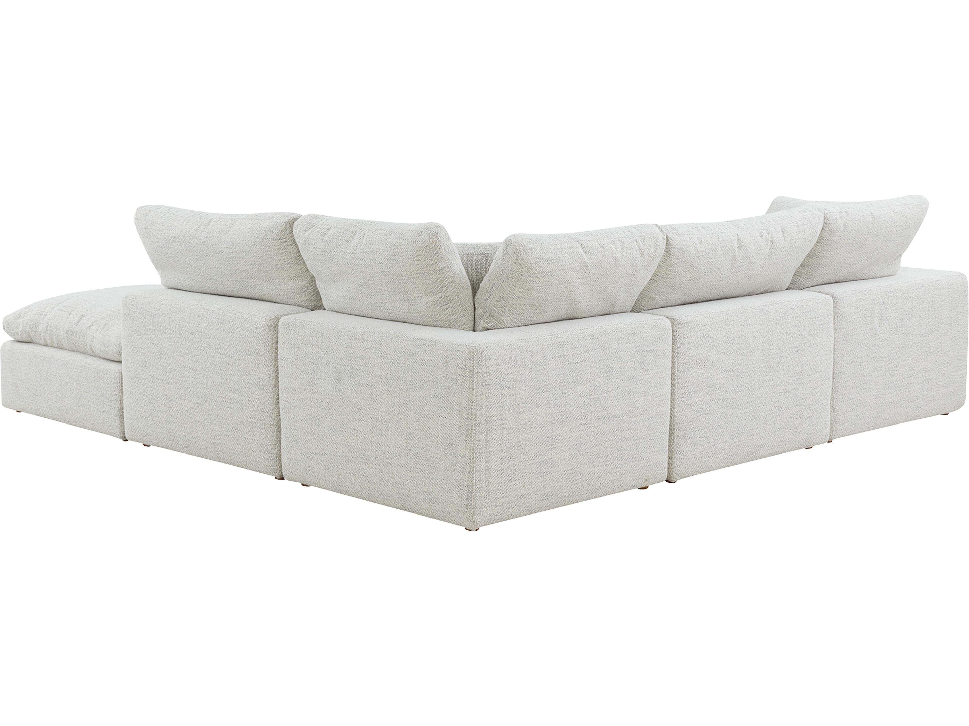 Moe's Home Terra Beige Upholstered Sectional Sofa