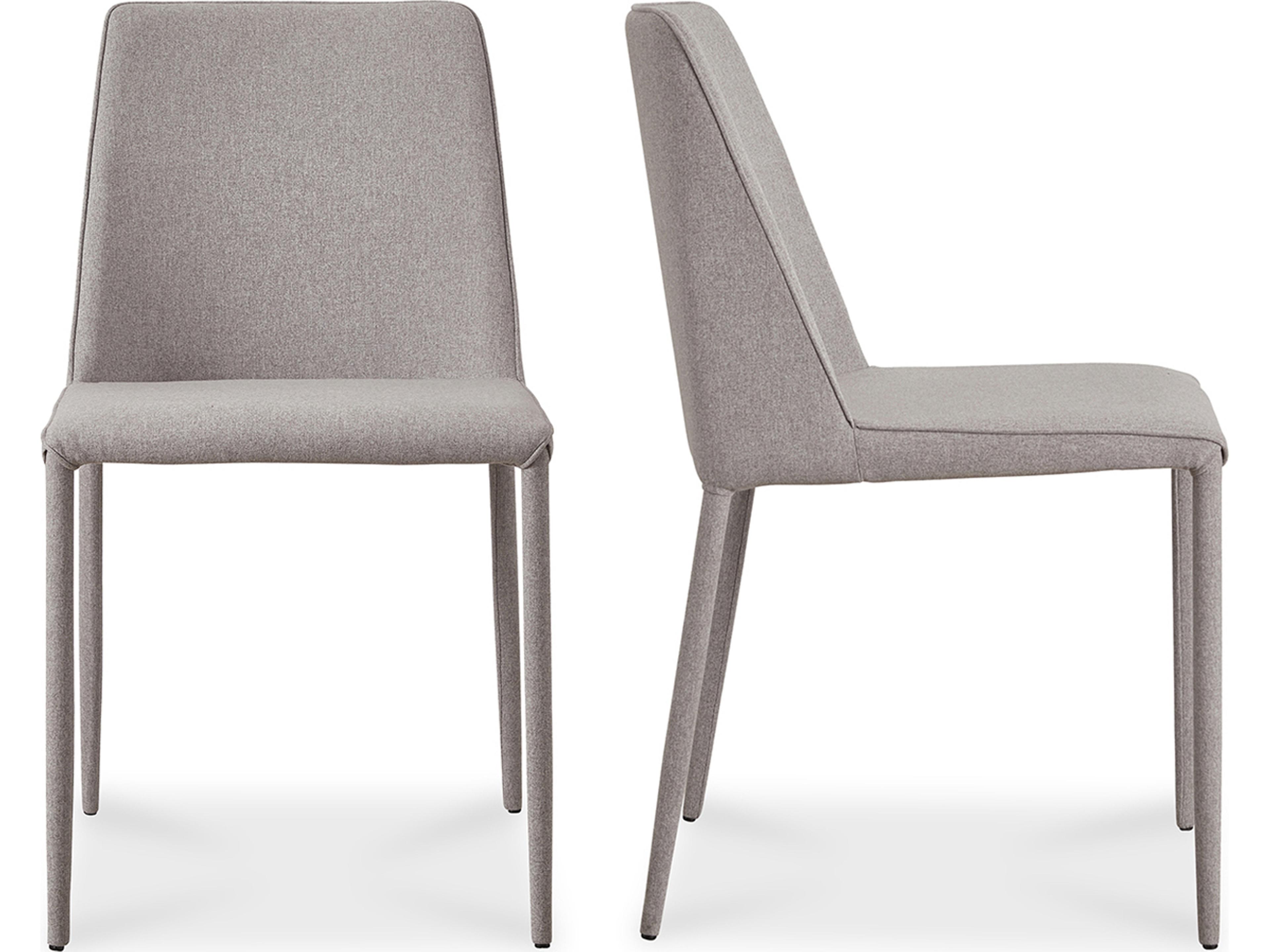 Gray Upholstered Side Dining Chair - Set of Two