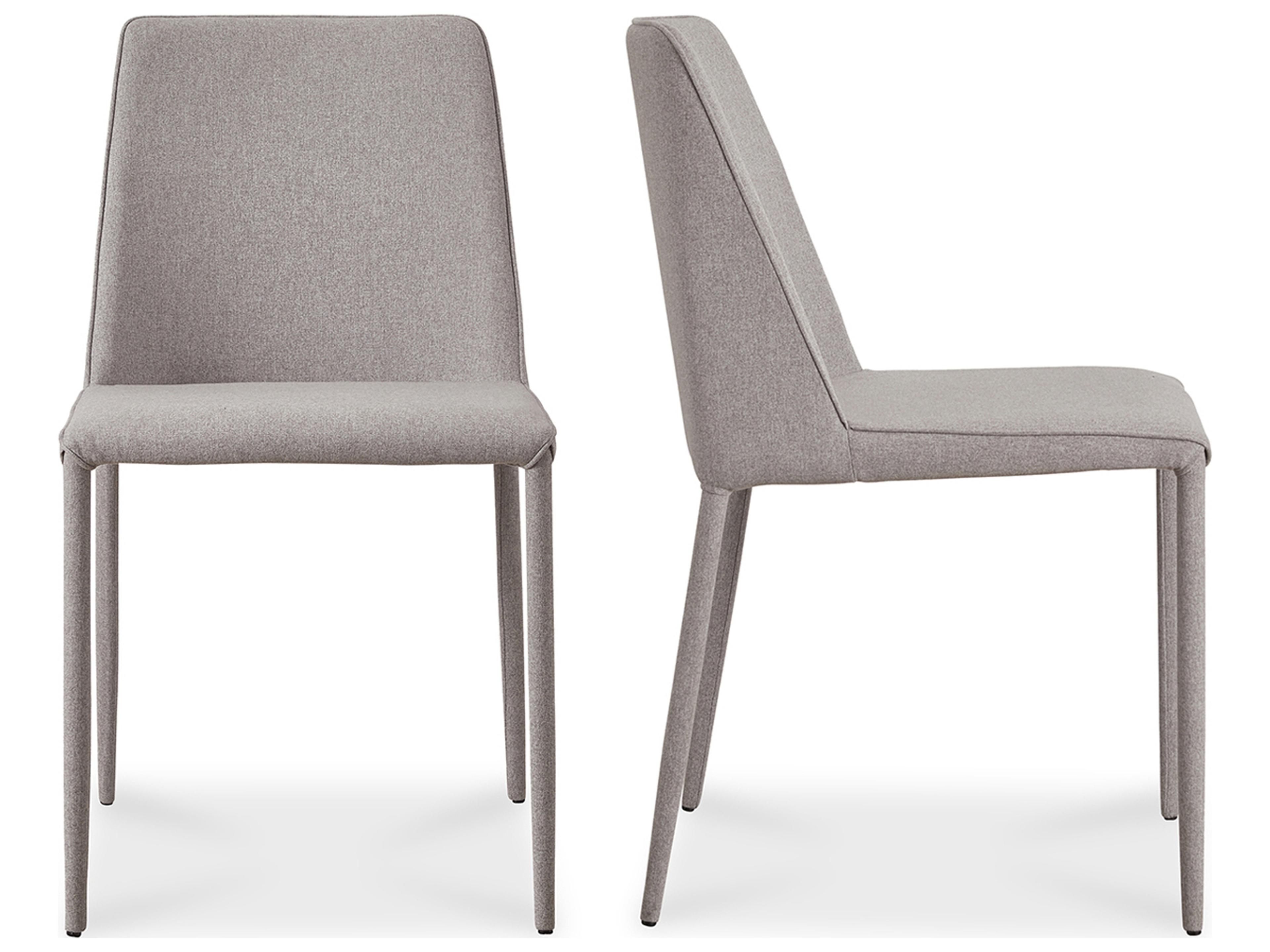 Moe's Home Gray Upholstered Side Dining Chair - Set of Two