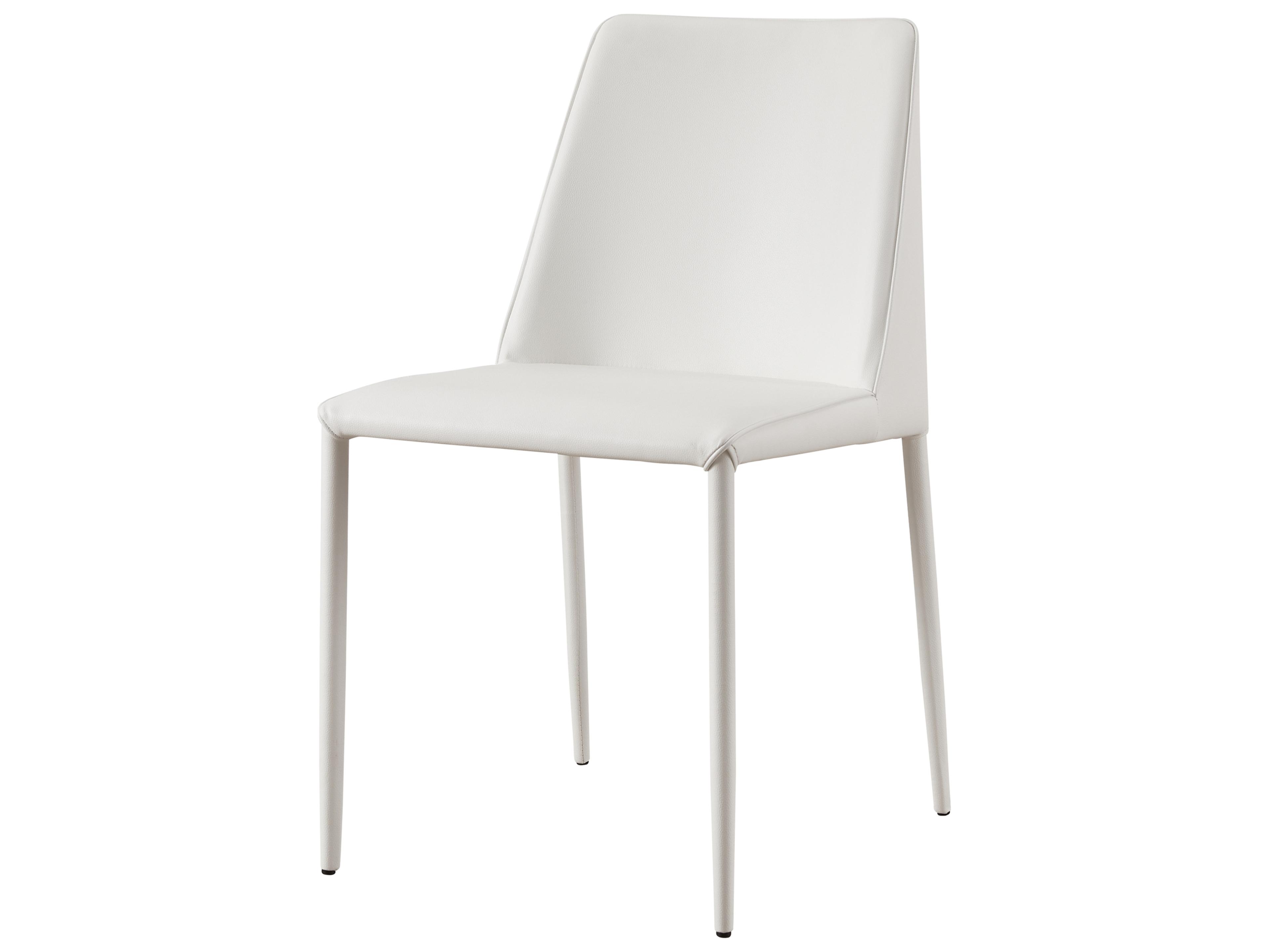 Moe's Home White Upholstered Side Dining Chair - Set of Two