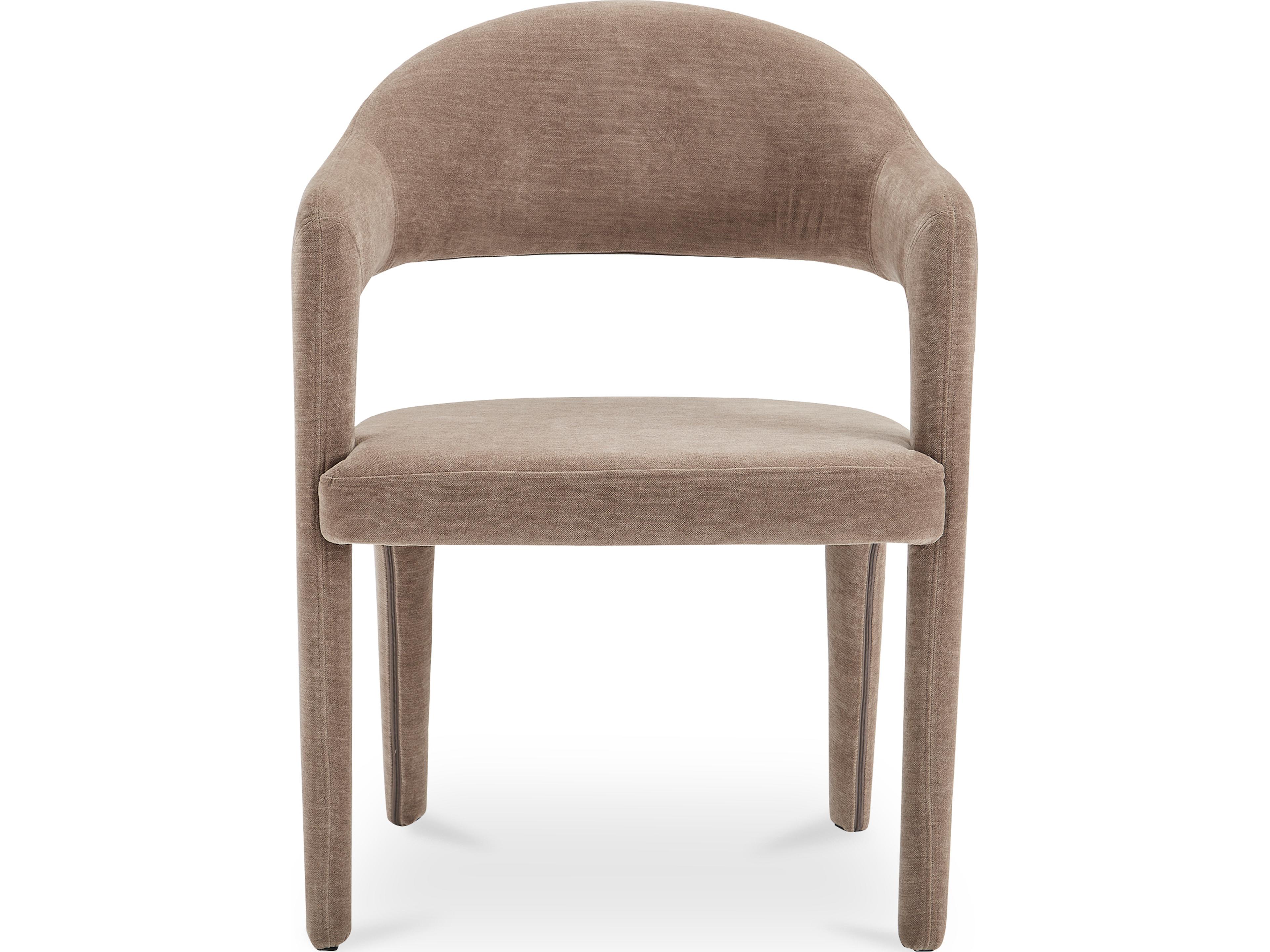 Martens Plywood Camel Upholstered Arm Dining Chair