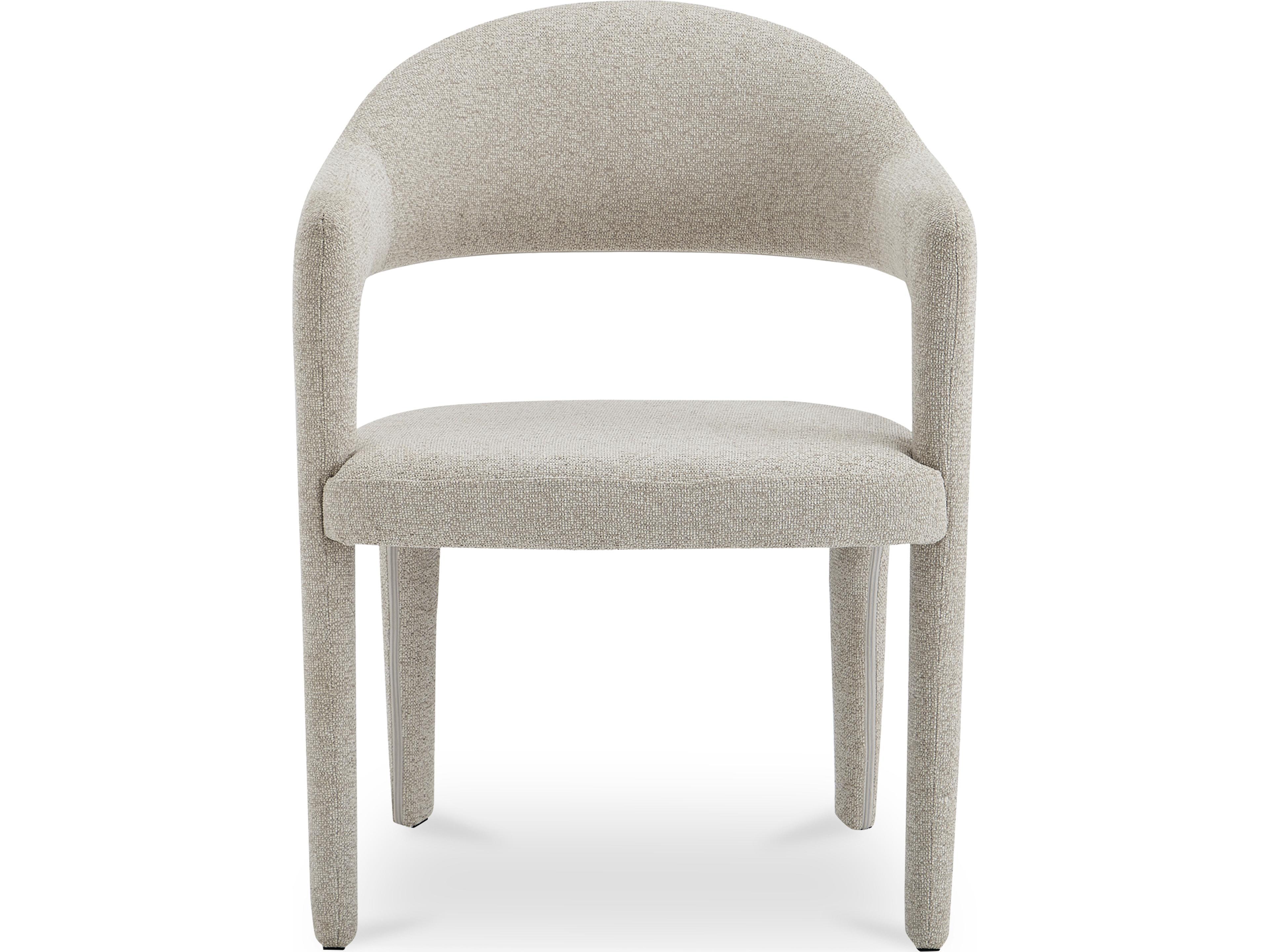 Martens Beige Upholstered Arm Dining Chair