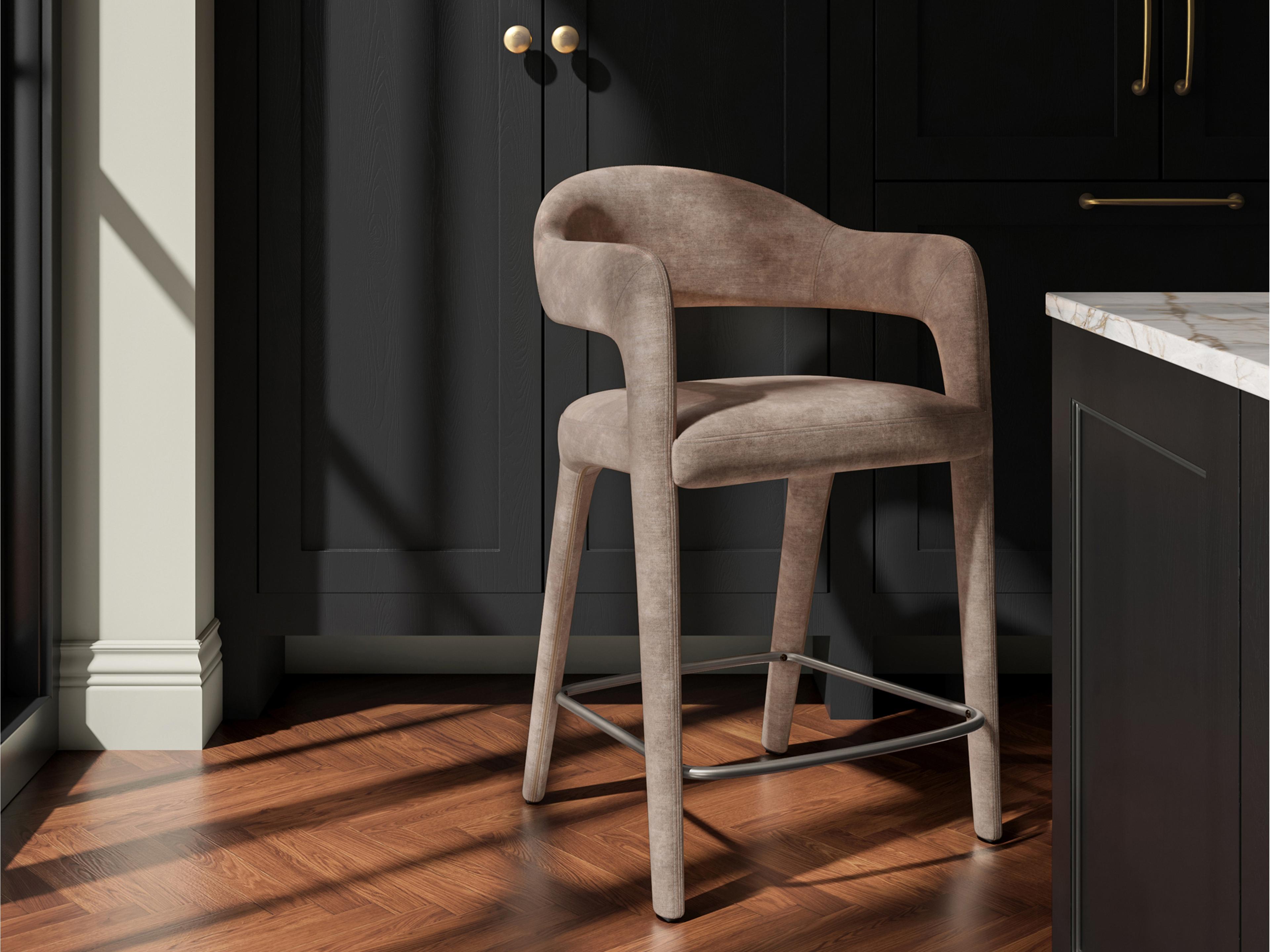 Moe's Home Martens Camel Upholstered Counter Stool