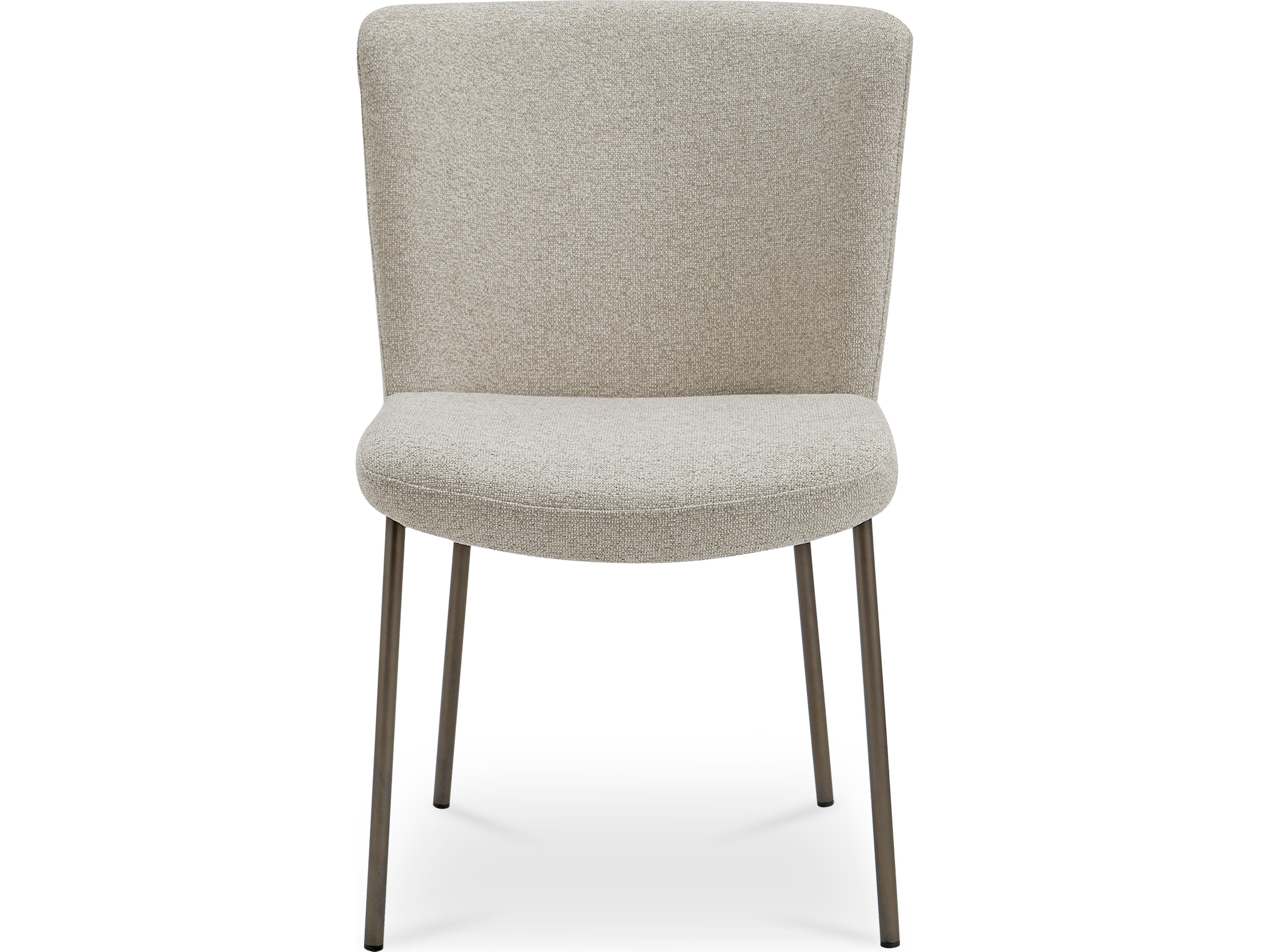 Early Beige Upholstered Armless Dining Chair