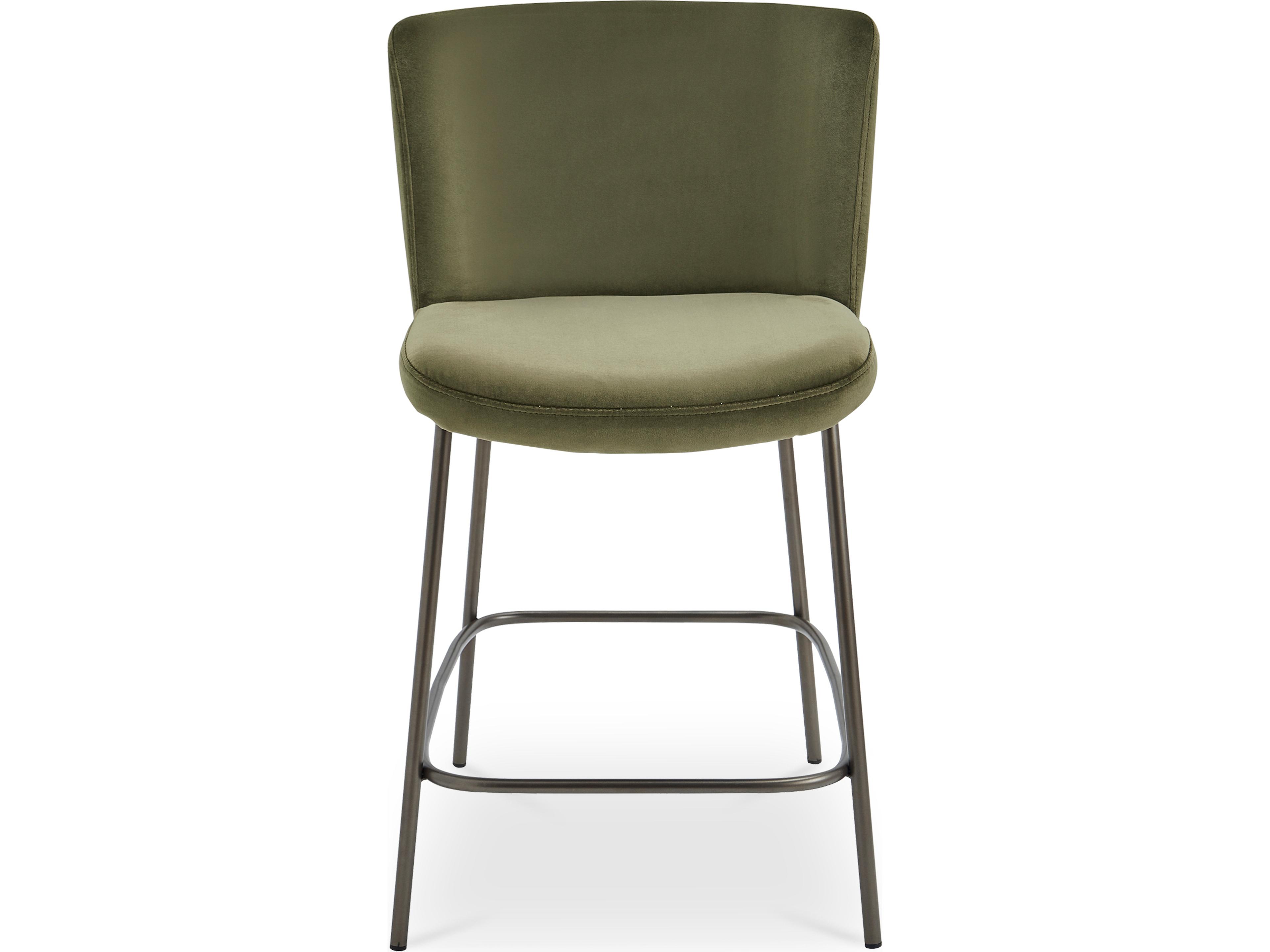 Moe's Home Early Faux Green Mohair Counter Stool