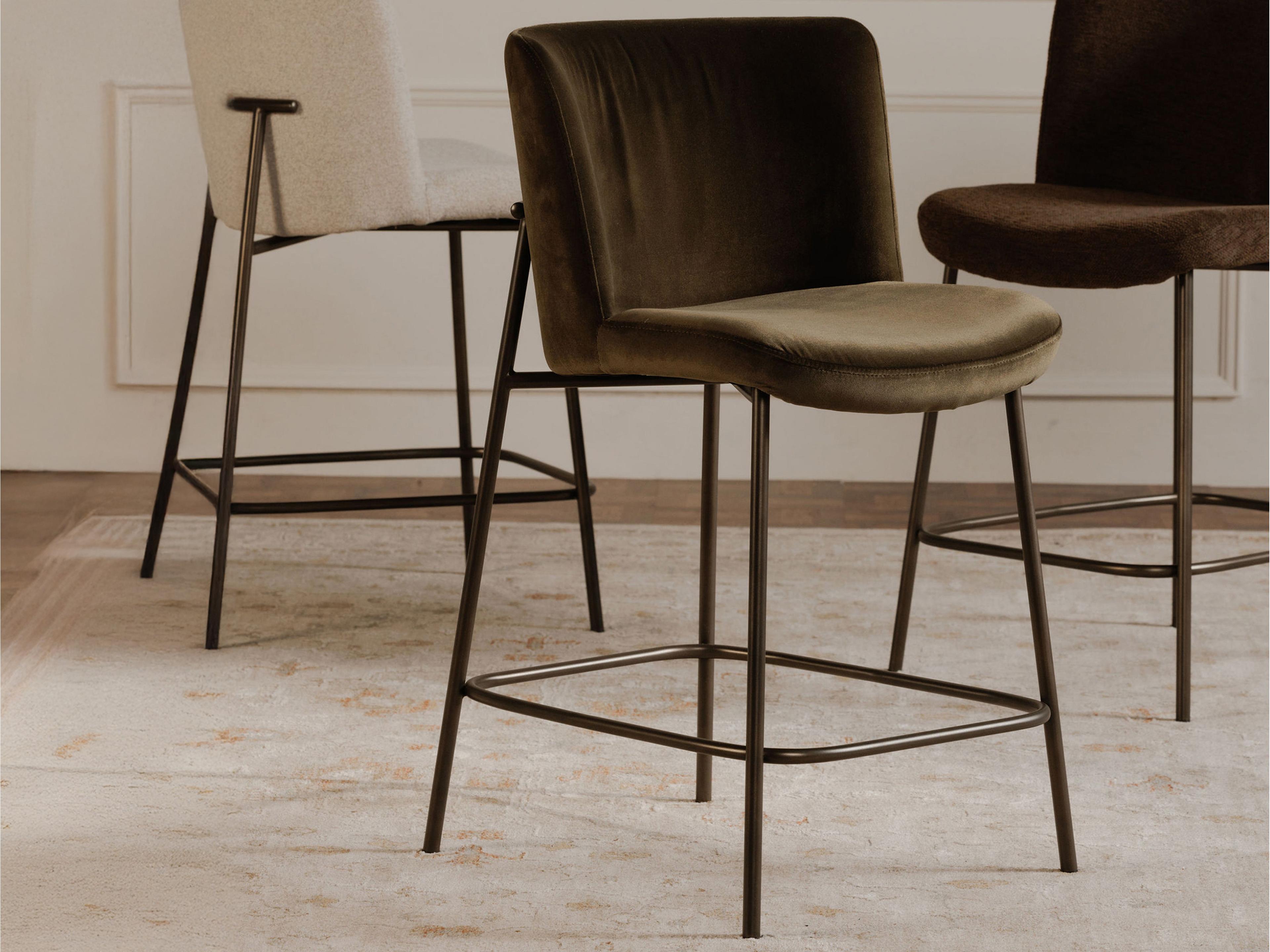 Moe's Home Early Faux Green Mohair Counter Stool