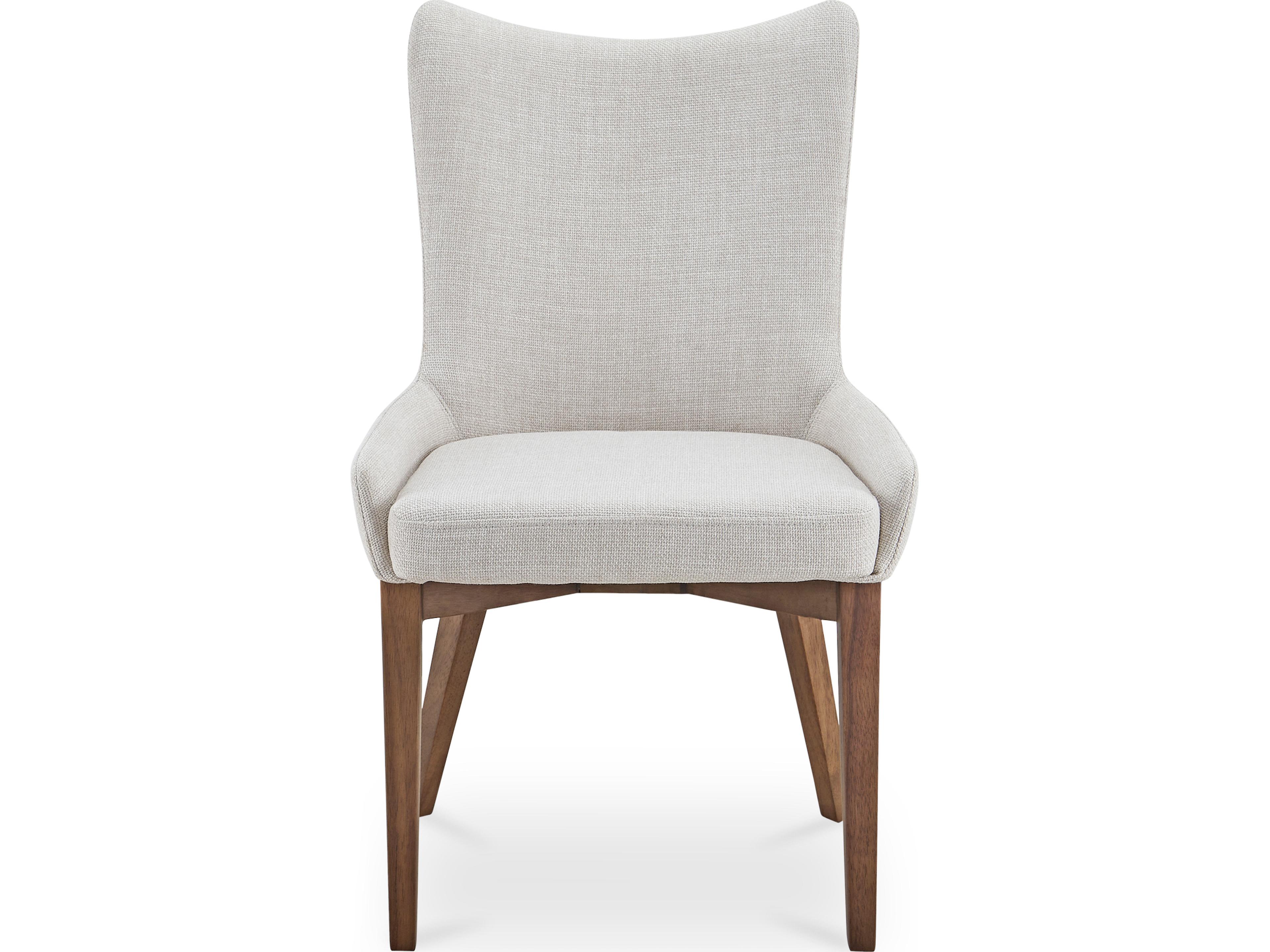Potter Rubberwood Beige Upholstered Armless Dining Chair