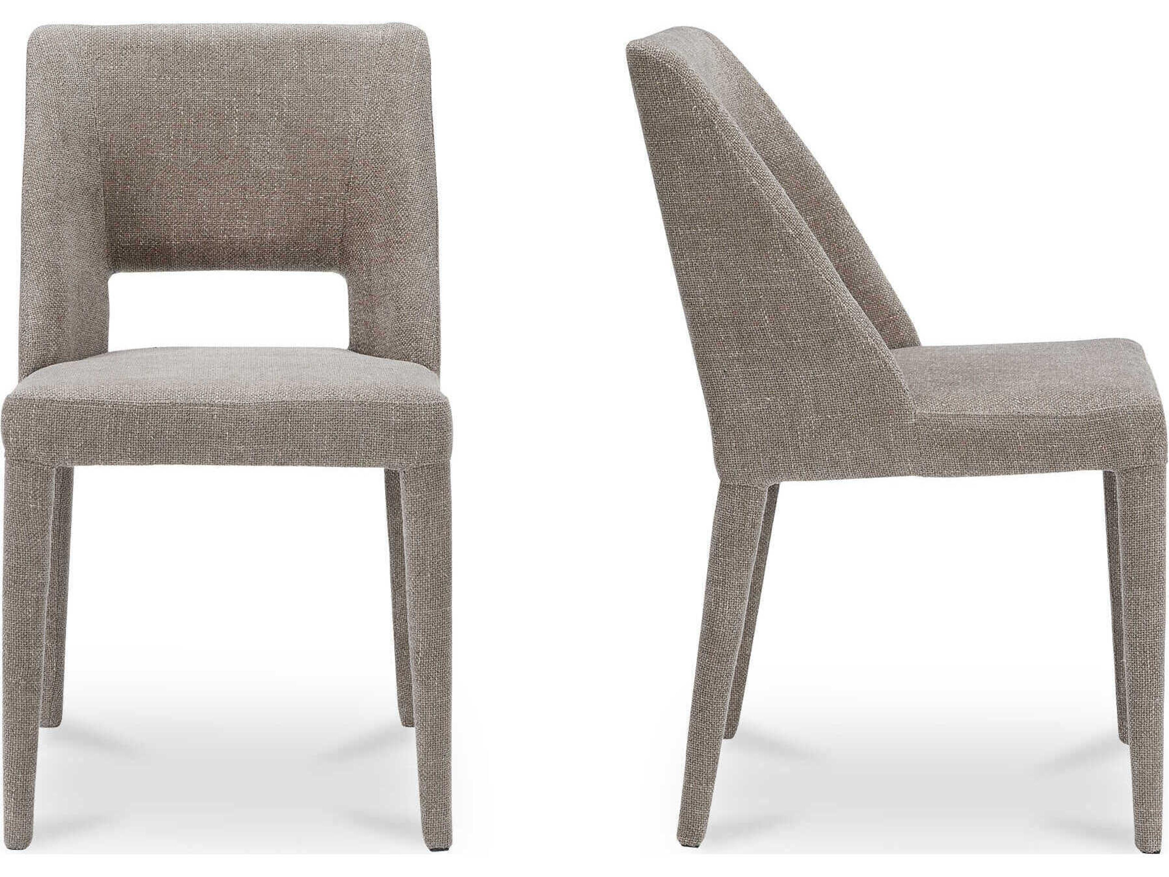 Moe's Home Joyce Plywood Brown Upholstered Armless Dining Chair Set of 2