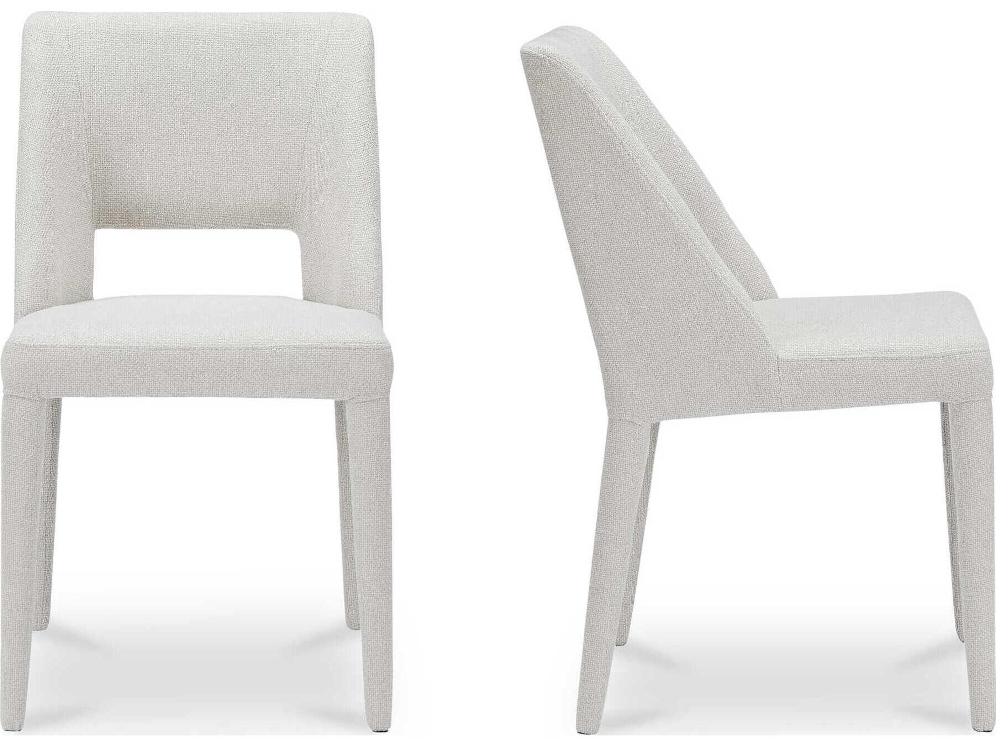 Moe's Home Joyce Plywood Beige Upholstered Armless Dining Chair Set of 2