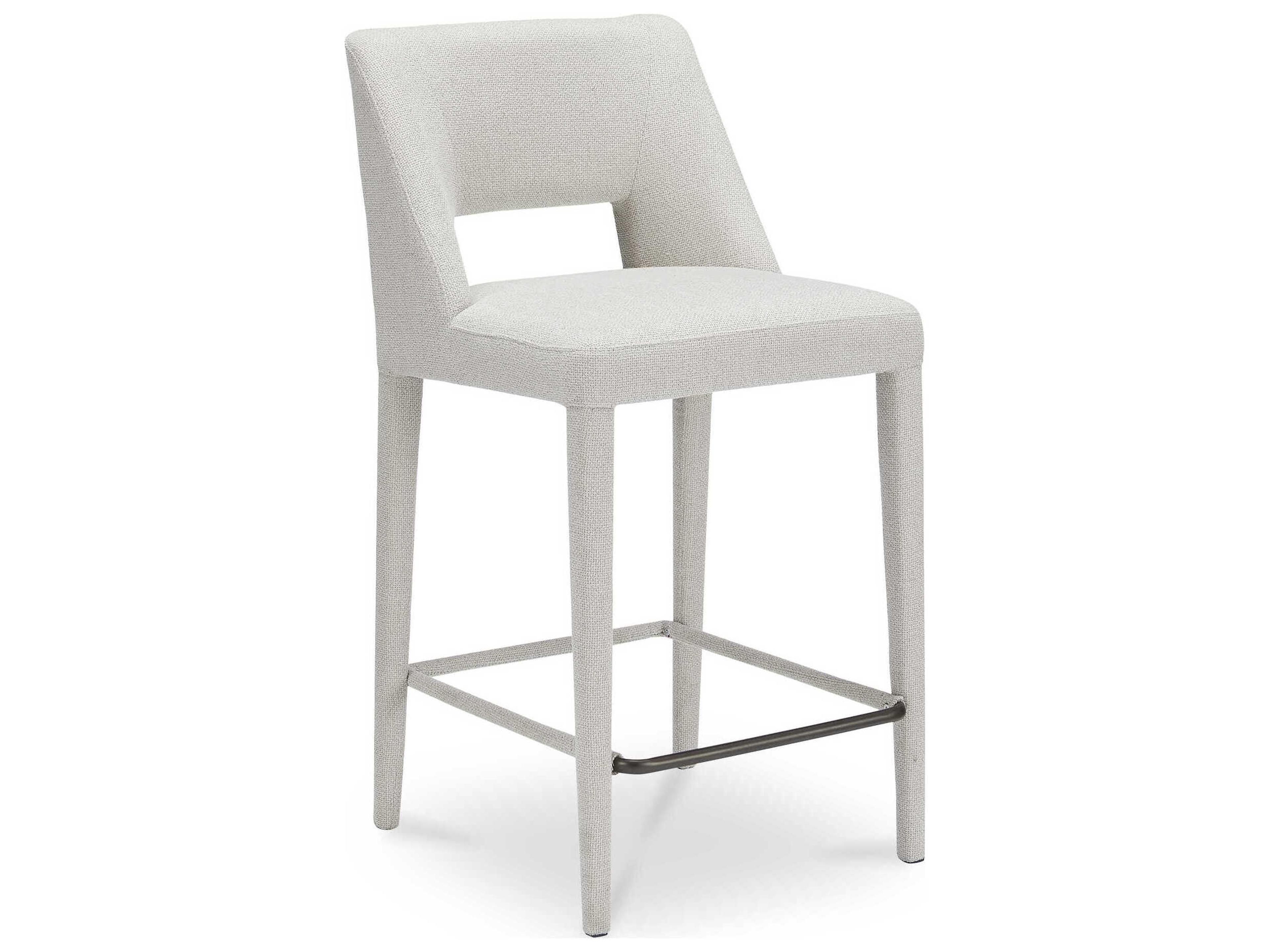 Joyce Beige Upholstered Plywood Counter Stool