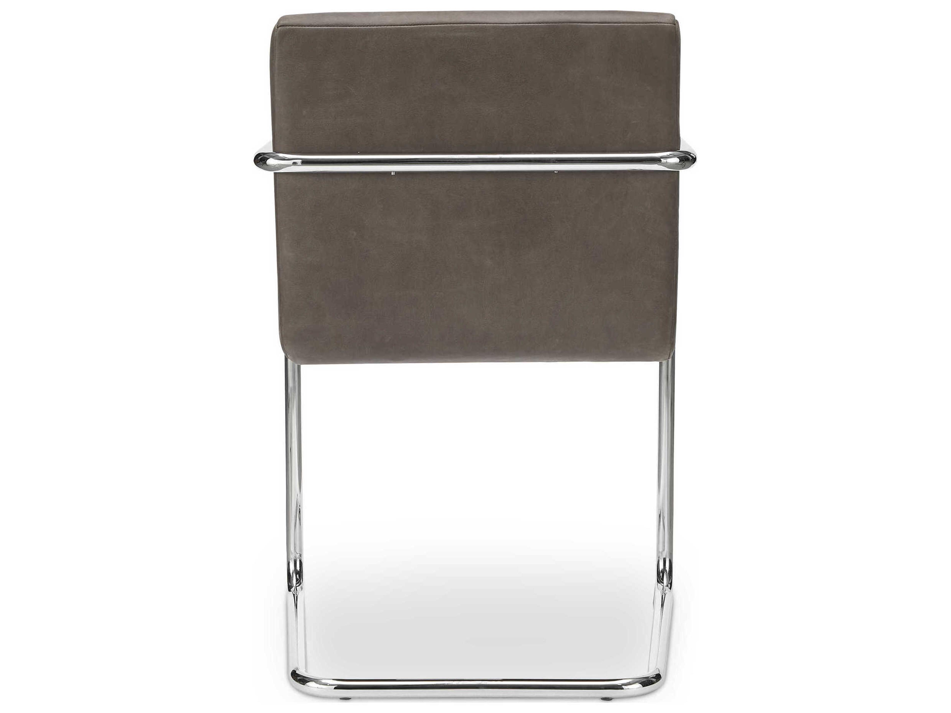 Moe's Home Pedro Plywood Brown Upholstered Arm Dining Chair Set of 2